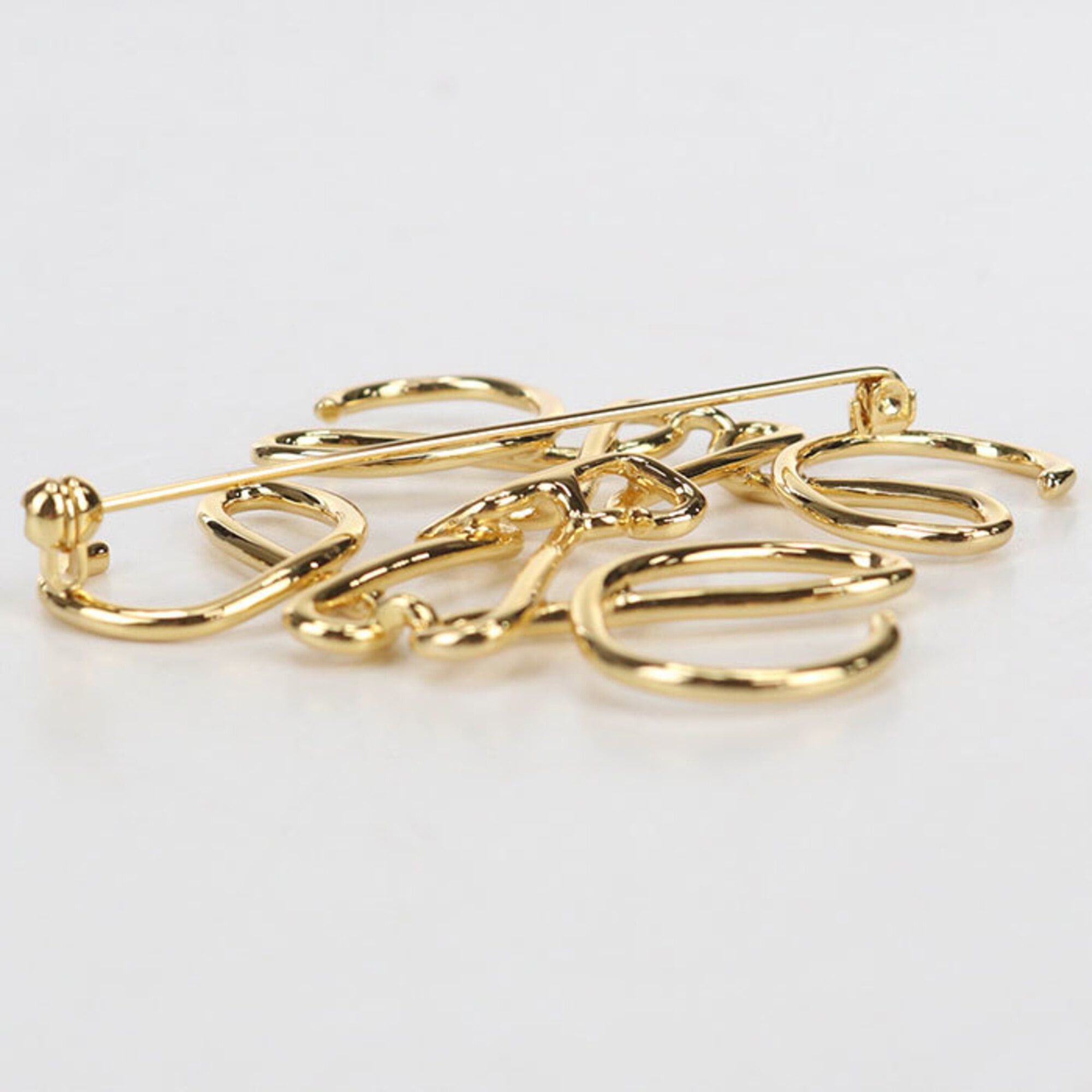 Loewe LOEWE Anagram Brooch for Women, Gold Size ONE SIZE - 4 Thumbnail