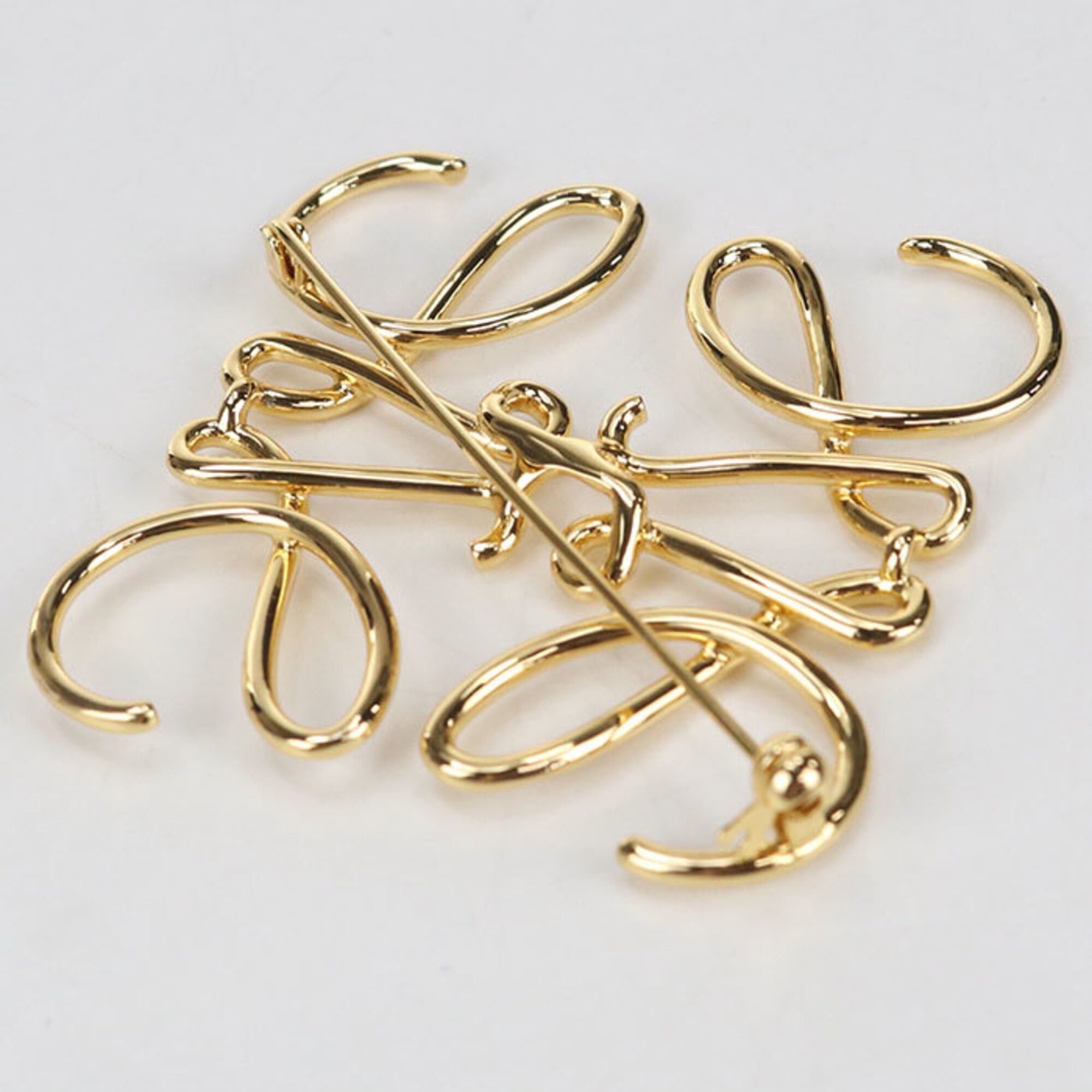 Loewe LOEWE Anagram Brooch for Women, Gold Size ONE SIZE - 3 Thumbnail