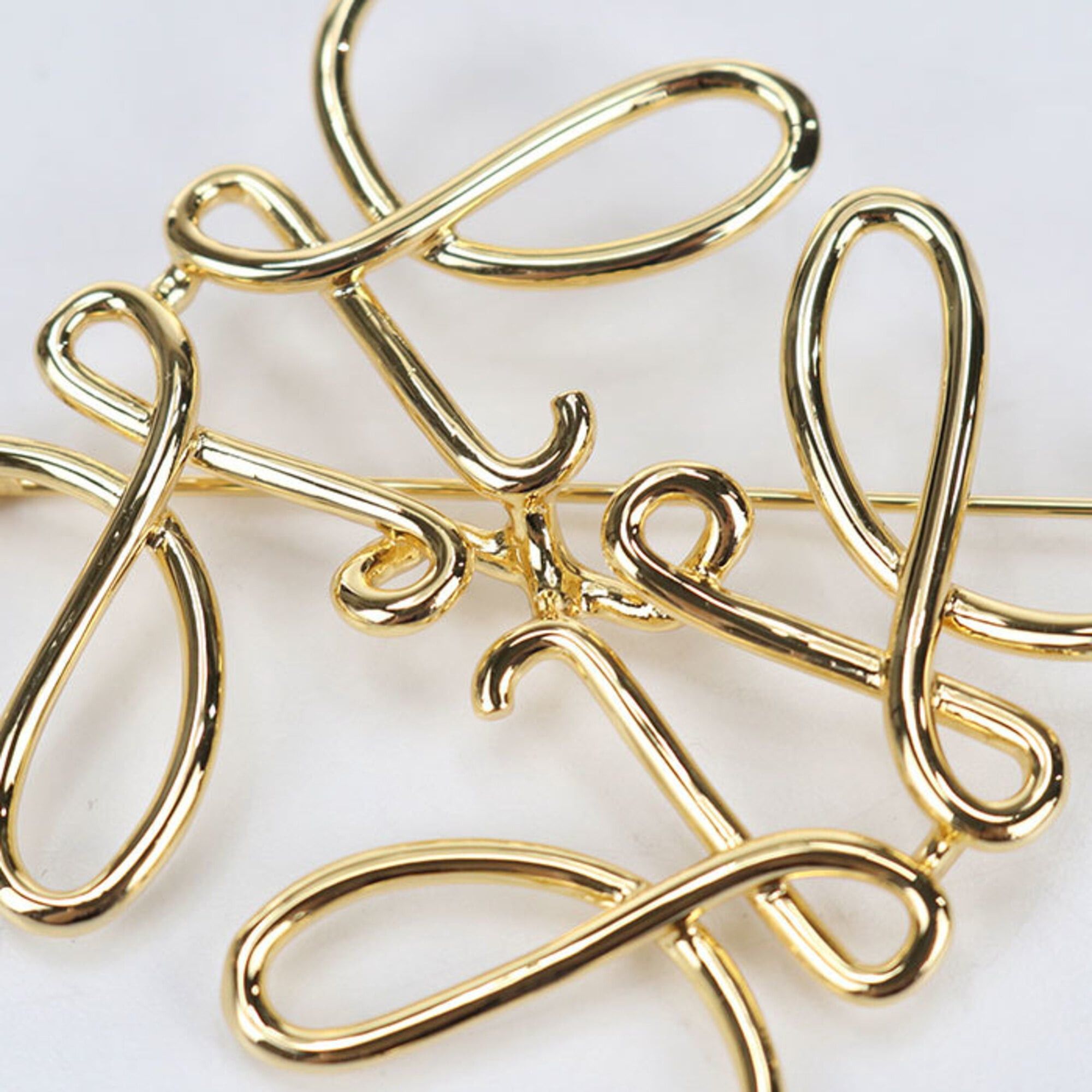 Loewe LOEWE Anagram Brooch for Women, Gold Size ONE SIZE - 2 Thumbnail