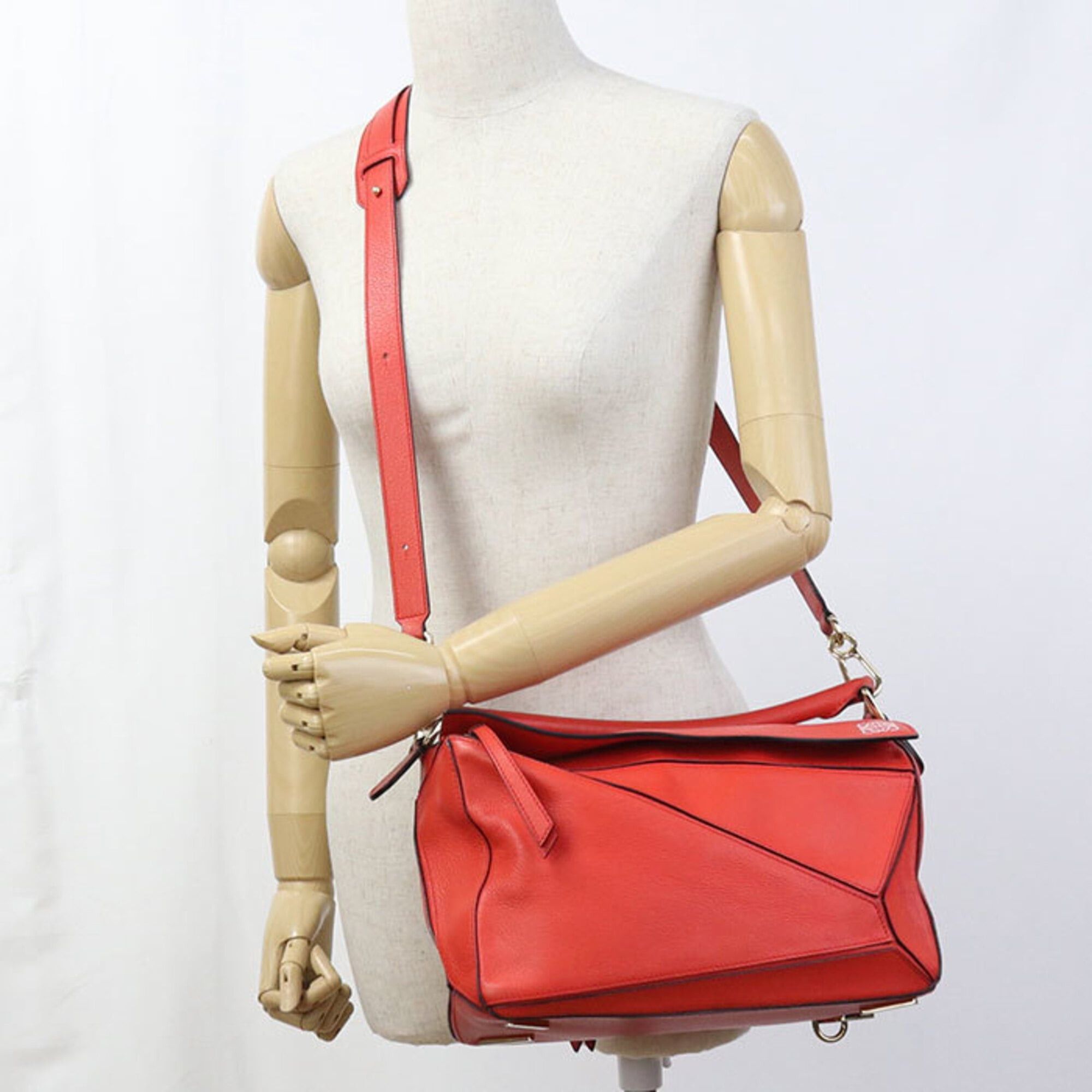 Loewe Loewe Handbag 2WAY Puzzle Bag Women's Red Size ONE SIZE - 9 Thumbnail