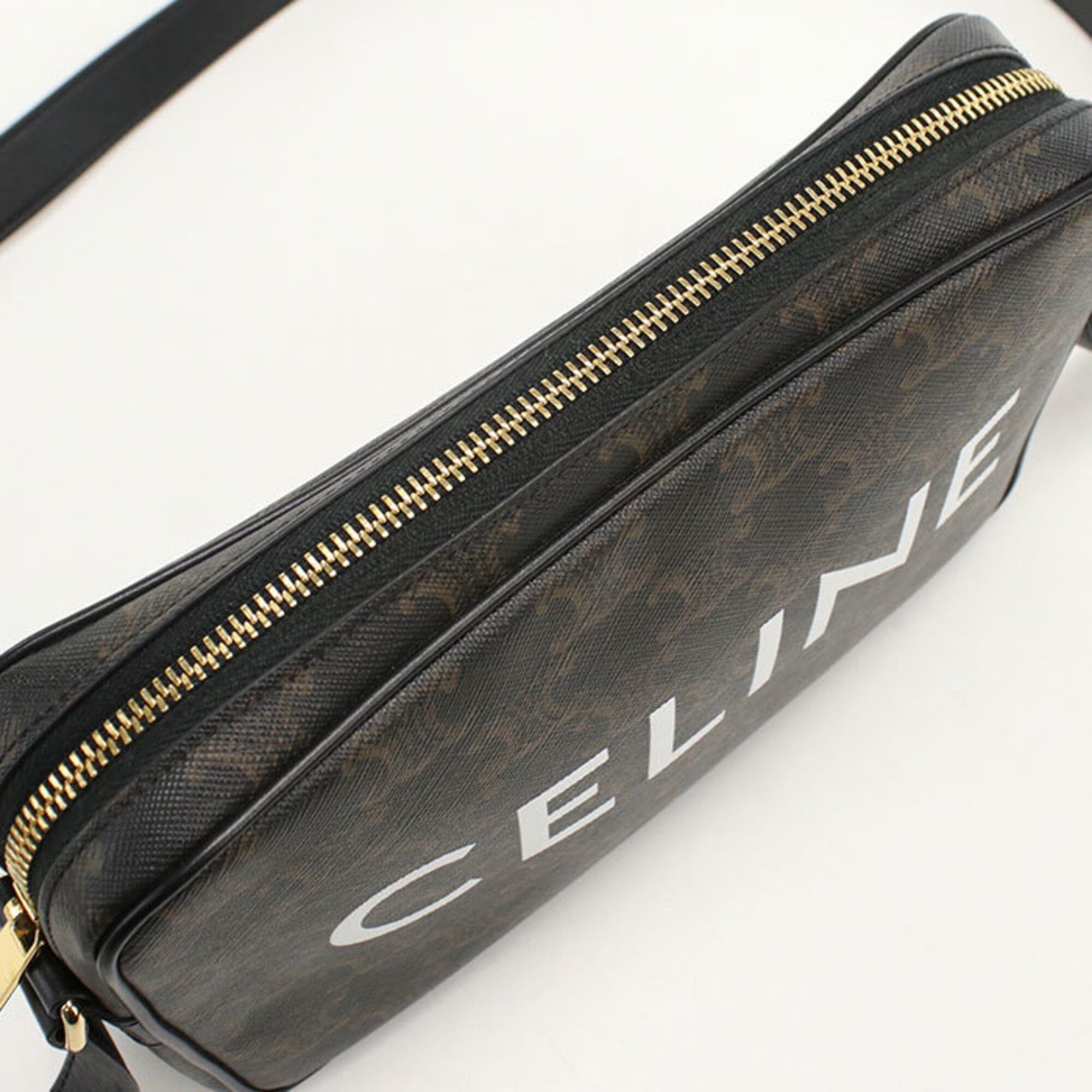 Celine Celine Crossbody Shoulder Bag Medium Messenger Triomphe Canvas Women's Brown Size ONE SIZE - 5 Thumbnail