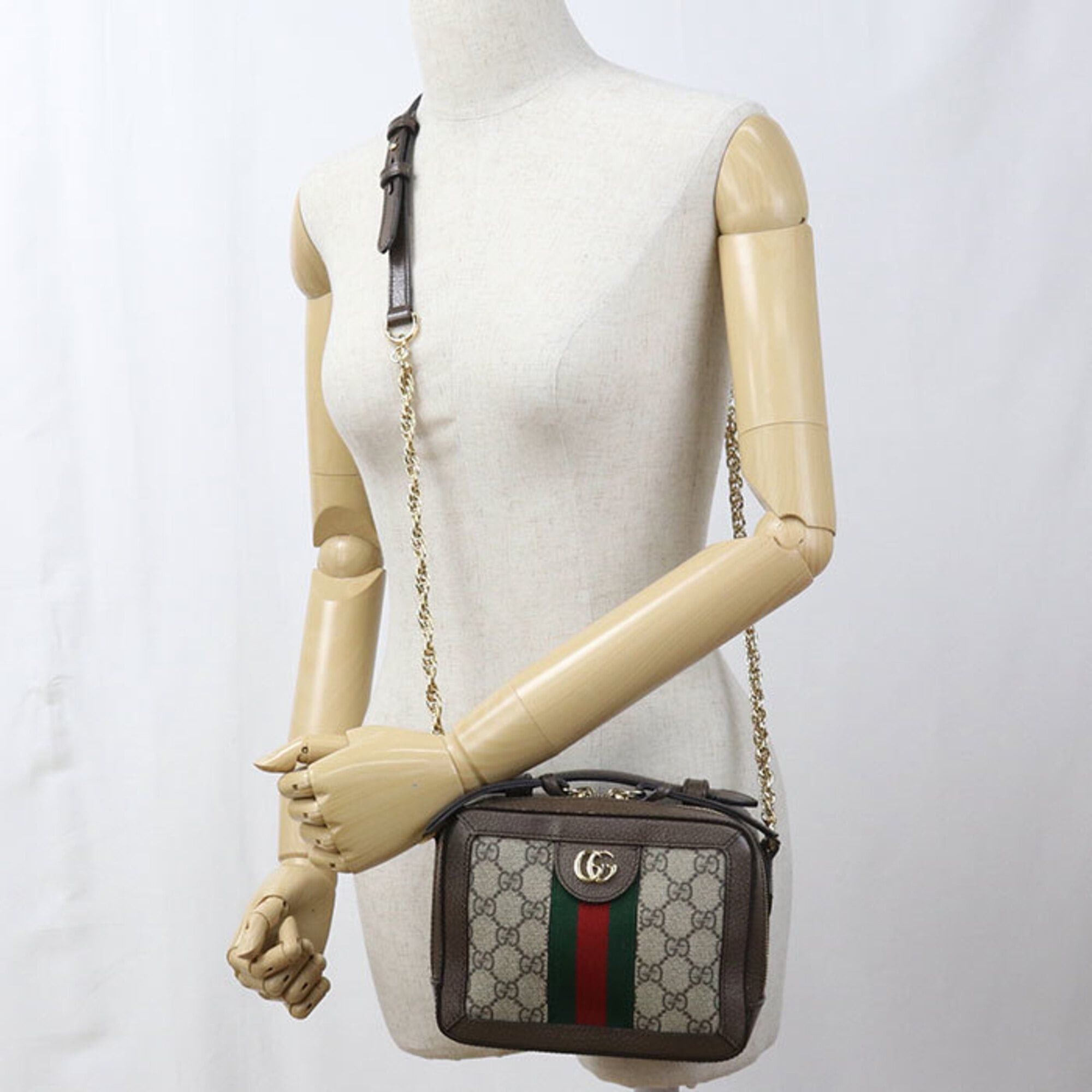 Gucci GUCCI Ophidia Crossbody Shoulder Bag 602576 (Brown) Size ONE SIZE - 9 Thumbnail