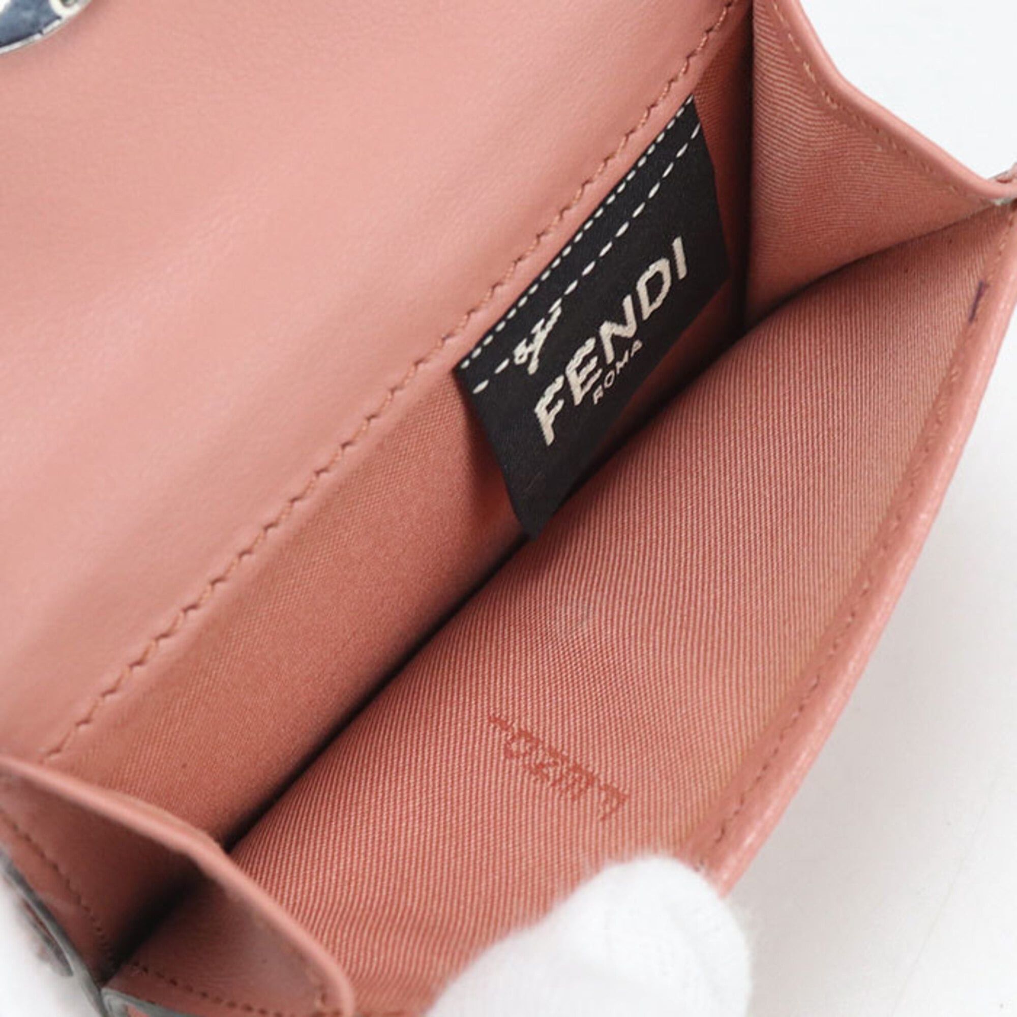 Fendi FENDI Tri-fold Wallet 8M0395 F is Fendi Women's Pink Size ONE SIZE - 6 Thumbnail