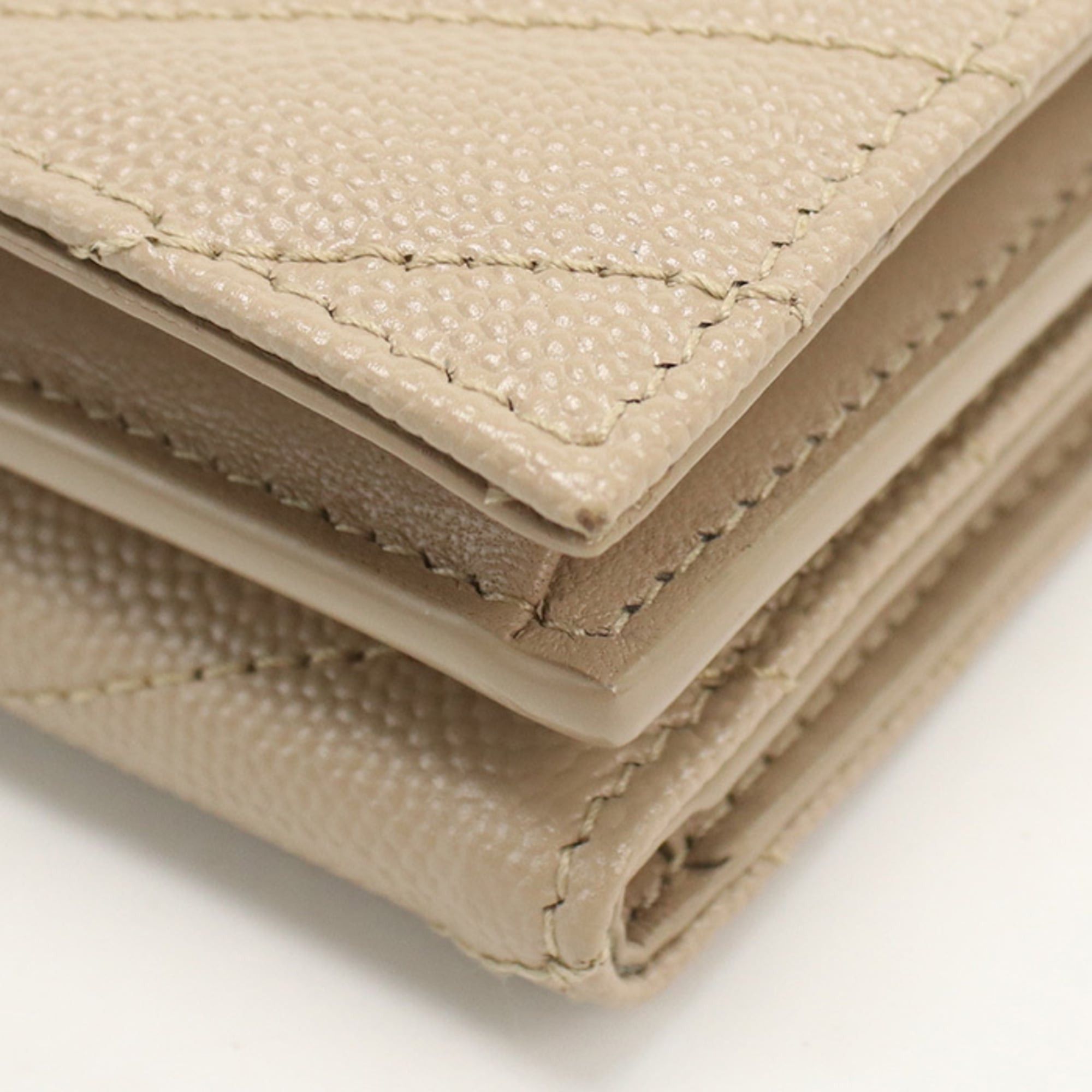 Saint Laurent Paris SAINT LAURENT Tri-fold Wallet 668274 Tiny Monogram Origami Women's Beige Size ONE SIZE - 7 Thumbnail
