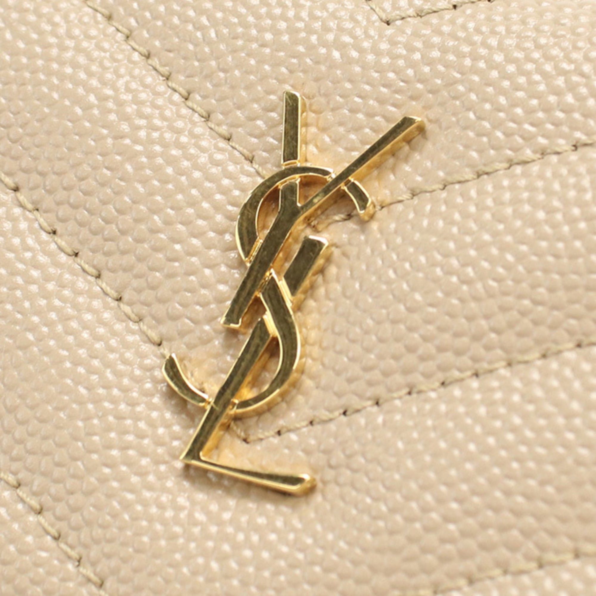Saint Laurent Paris SAINT LAURENT Tri-fold Wallet 668274 Tiny Monogram Origami Women's Beige Size ONE SIZE - 4 Thumbnail
