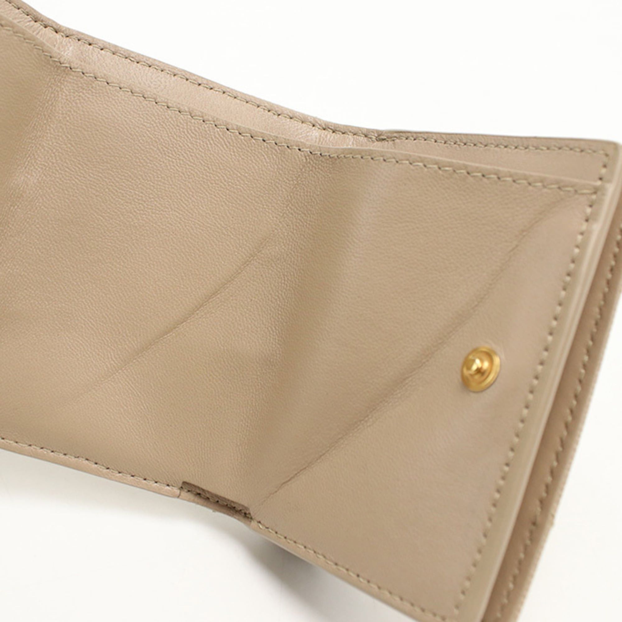 Saint Laurent Paris SAINT LAURENT Tri-fold Wallet 668274 Tiny Monogram Origami Women's Beige Size ONE SIZE - 5 Thumbnail