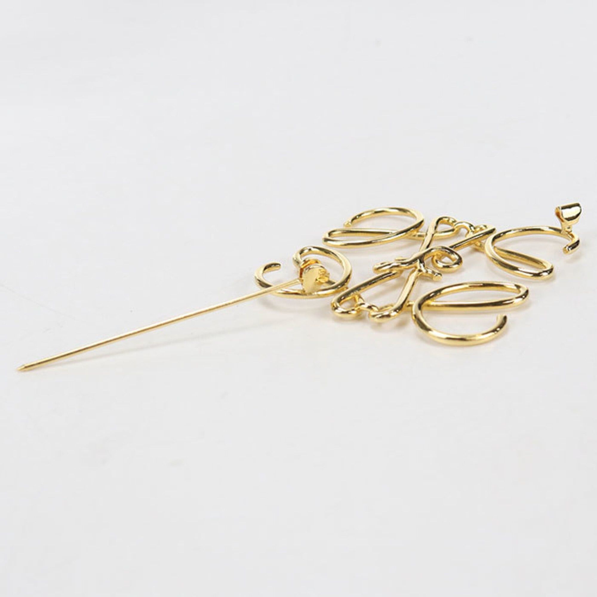 Loewe LOEWE Anagram Brooch for Women, Gold Size ONE SIZE - 4 Thumbnail