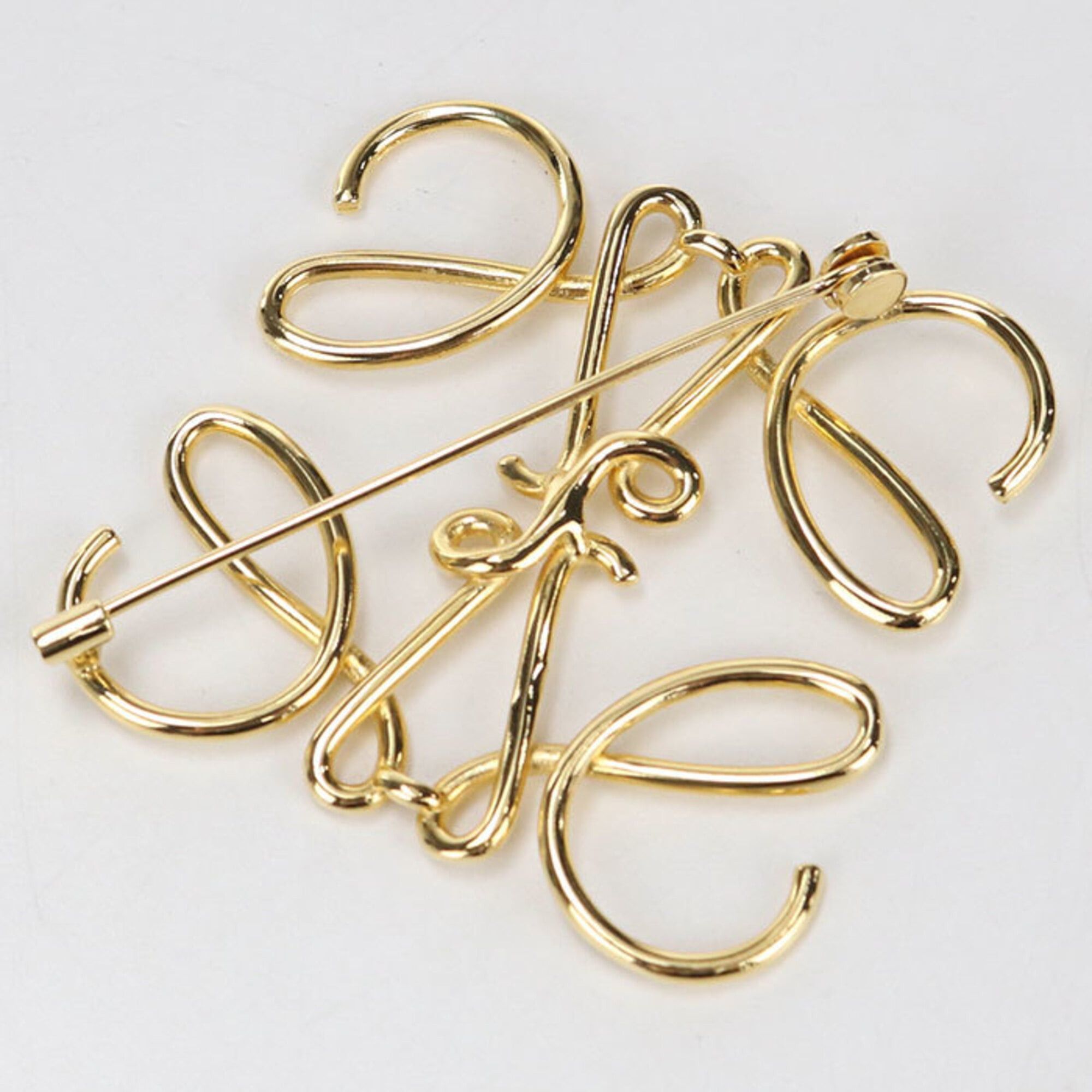 Loewe LOEWE Anagram Brooch for Women, Gold Size ONE SIZE - 2 Thumbnail