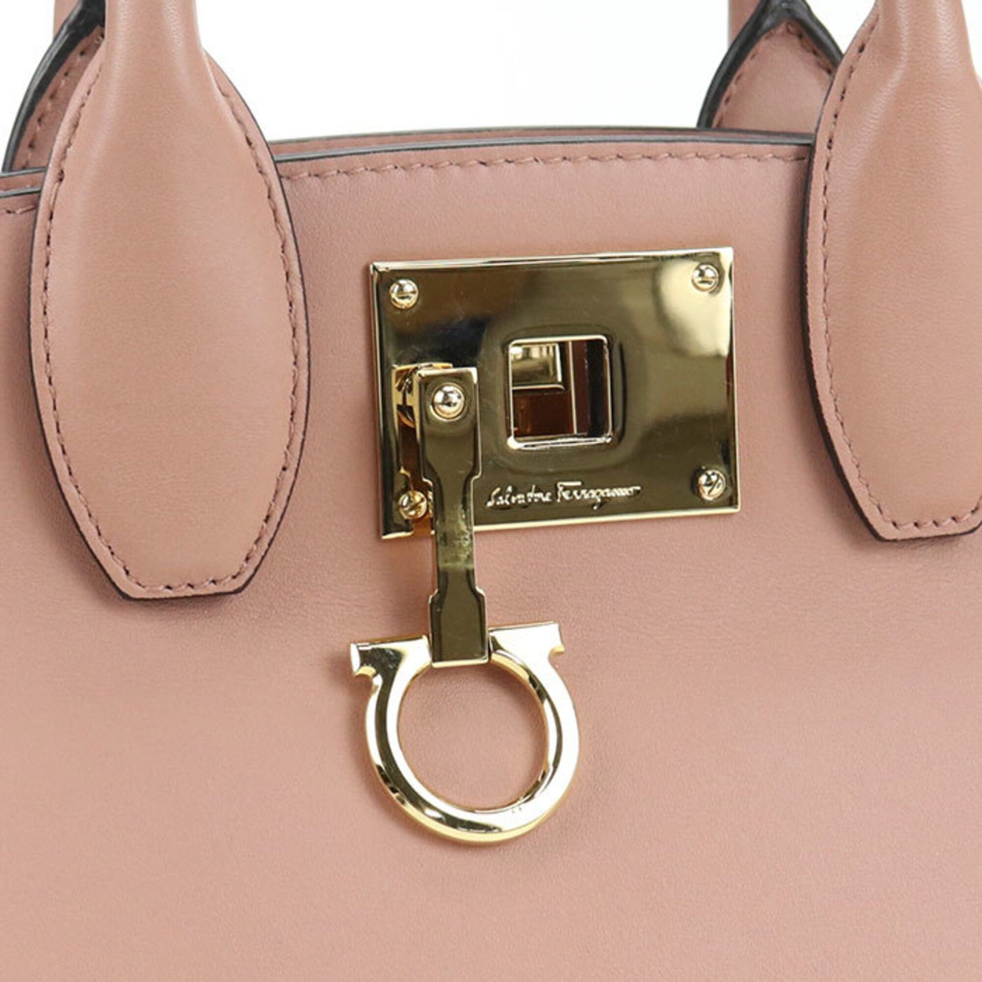 Salvatore Ferragamo Salvatore Ferragamo FERRAGAMO Ferragamo Tote Bag 21 H159 2WAY Gancini Women's Pink Size ONE SIZE - 7 Thumbnail