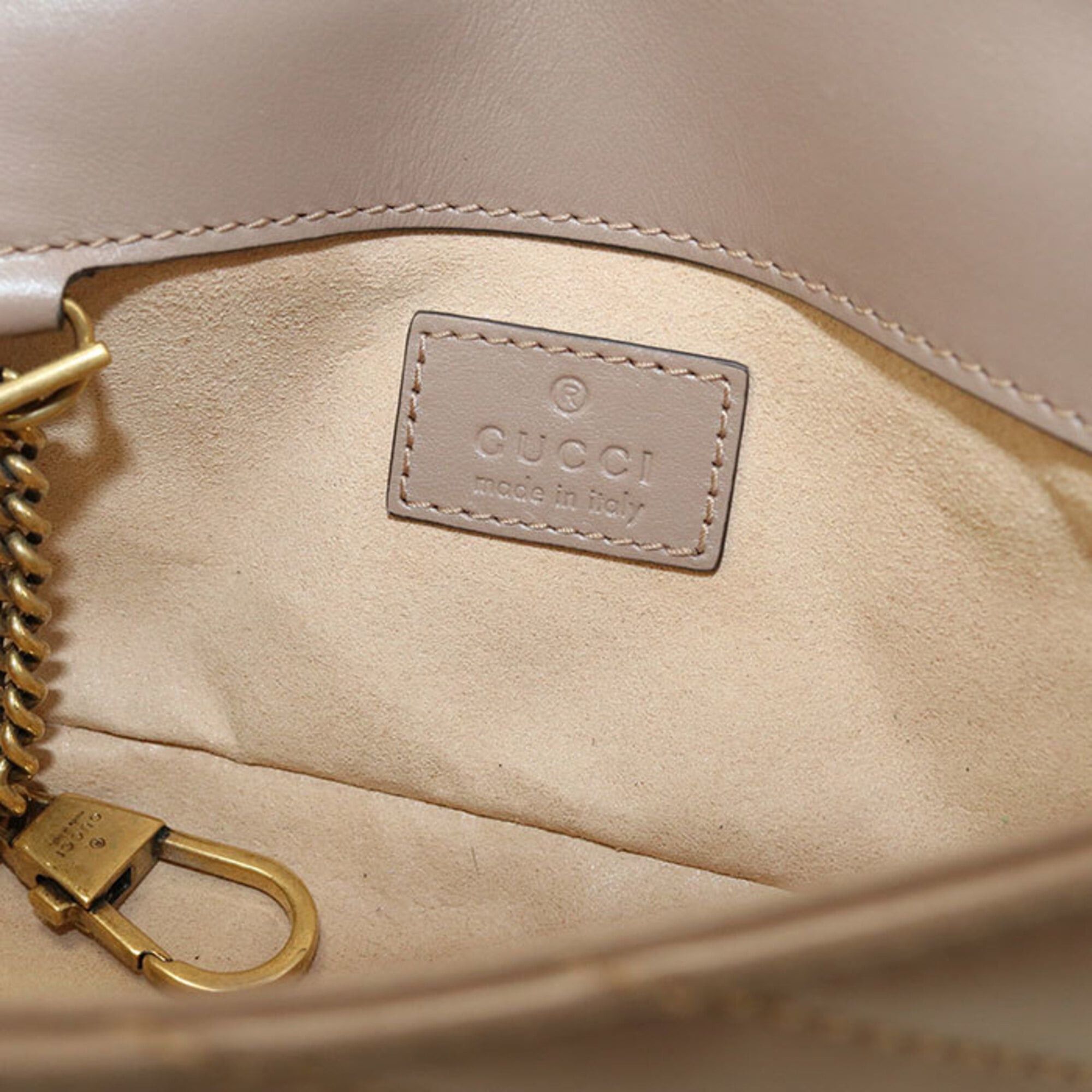 Gucci GUCCI Shoulder Bag 476433 Mini GG Marmont Women's Beige Size ONE SIZE - 4 Thumbnail