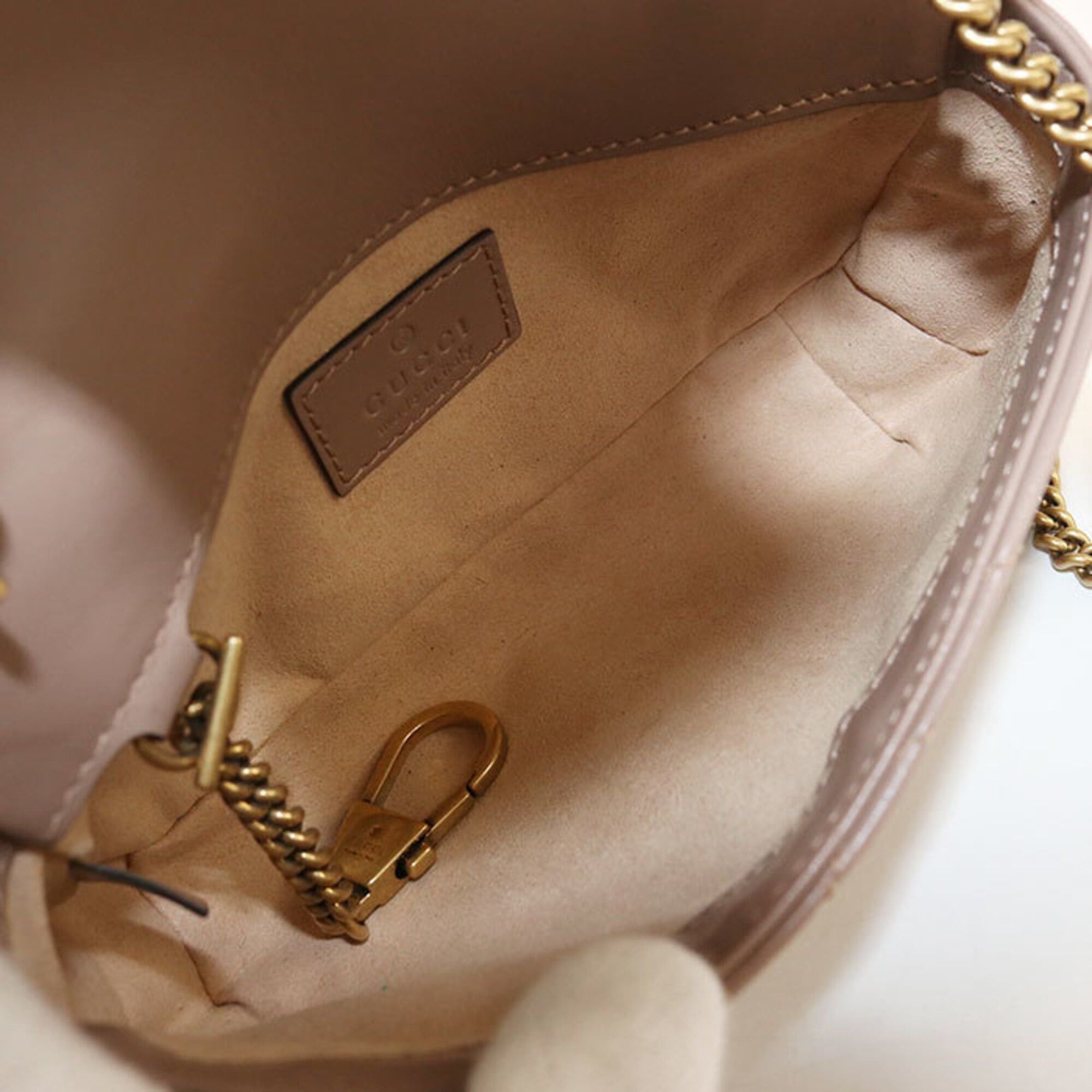 Gucci GUCCI Shoulder Bag 476433 Mini GG Marmont Women's Beige Size ONE SIZE - 3 Thumbnail