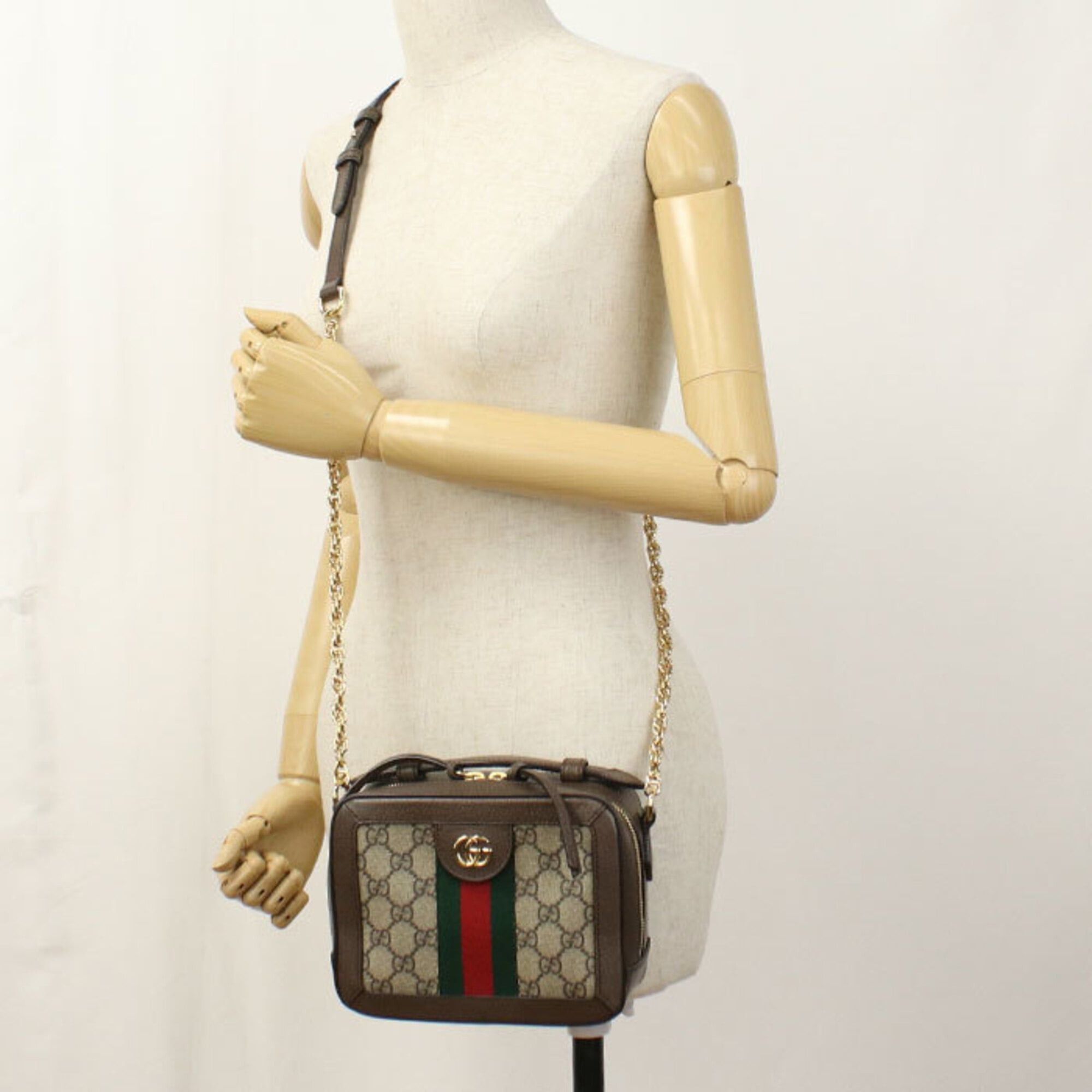 Gucci GUCCI Crossbody Shoulder Bag 602576 Chain GG Supreme Women's Beige Size ONE SIZE - 8 Thumbnail