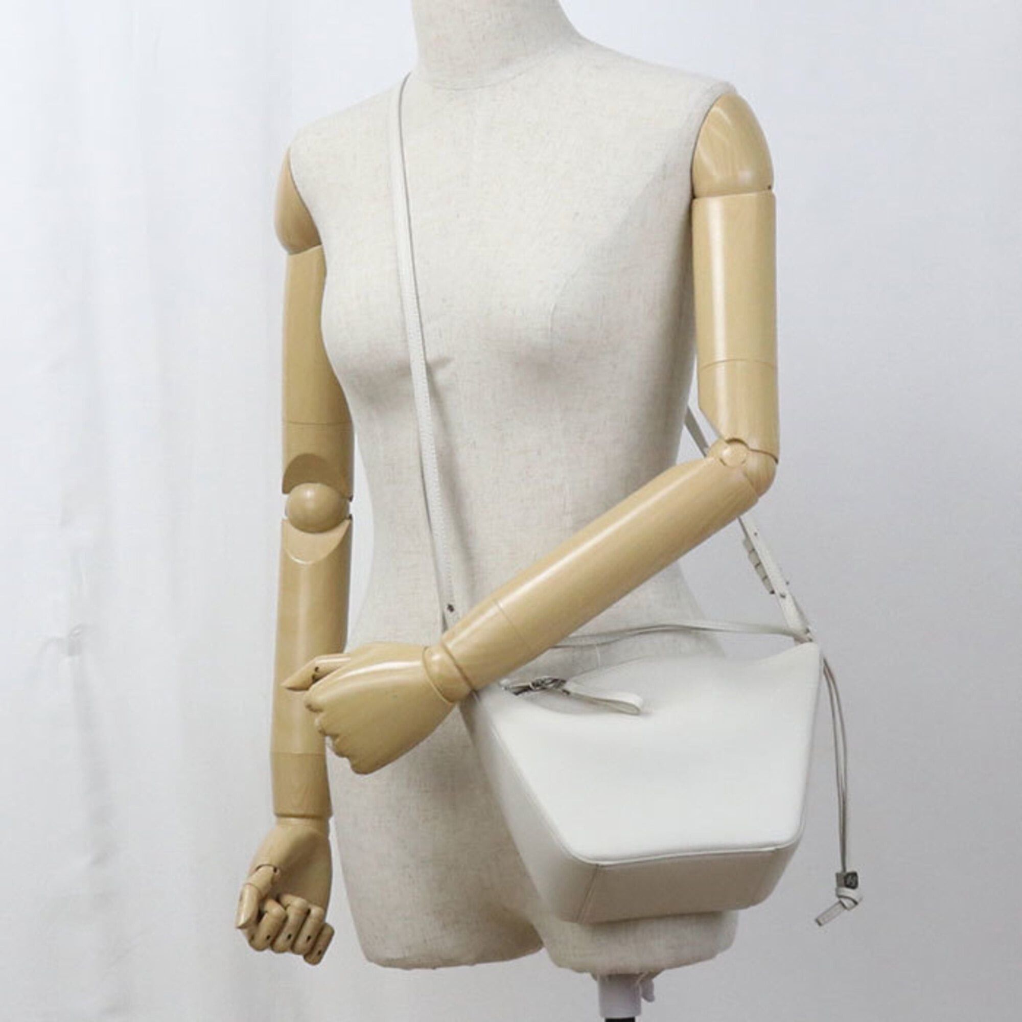Loewe LOEWE (Loewe) Shoulder Bag, Hobo Bag Mini, 2-Way, Hammock, Women's, White Size ONE SIZE - 7 Thumbnail