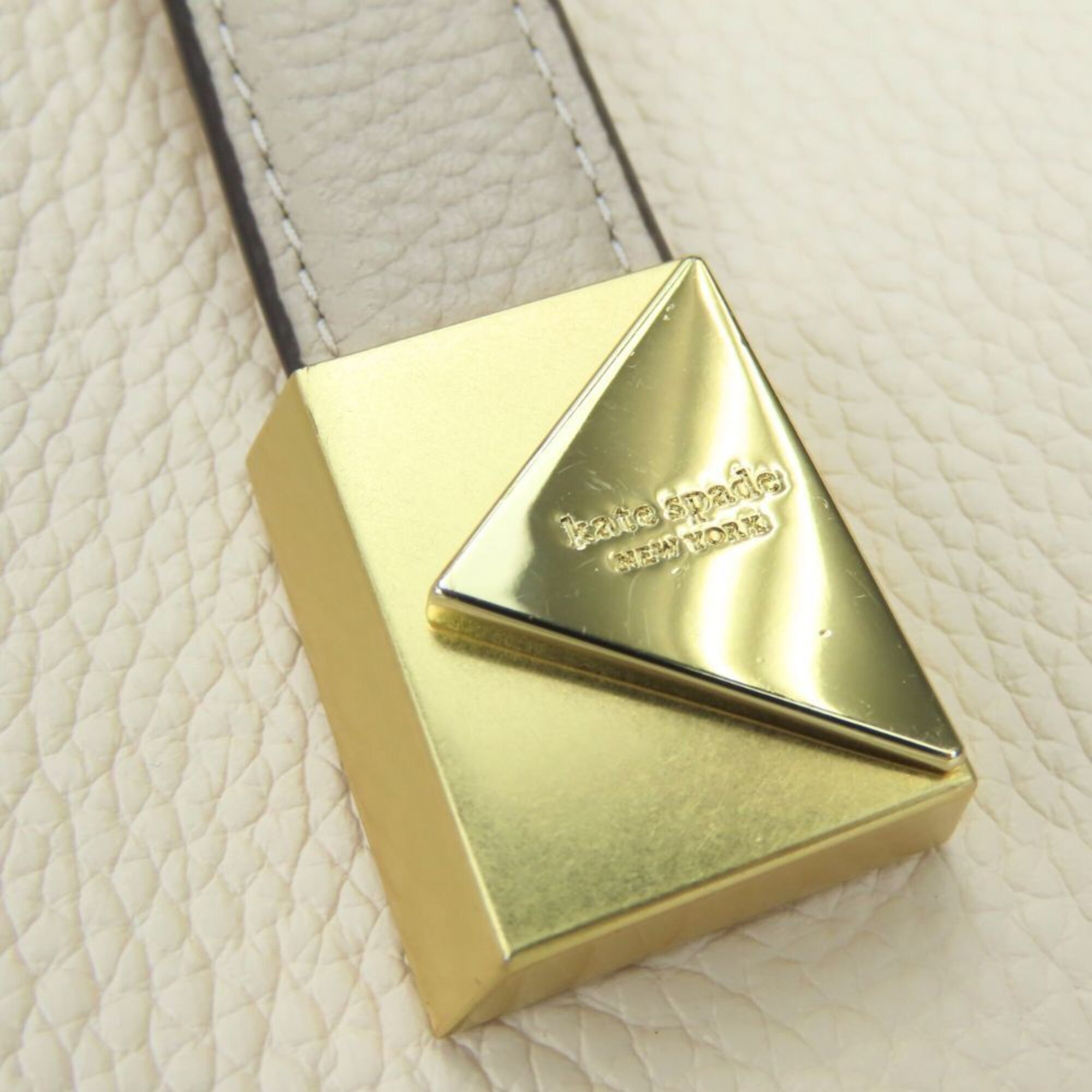 Kate Spade Kate Spade handbag, color-block leather, ivory/greige, gold hardware, shoulder bag, women's. Size ONE SIZE - 6 Thumbnail