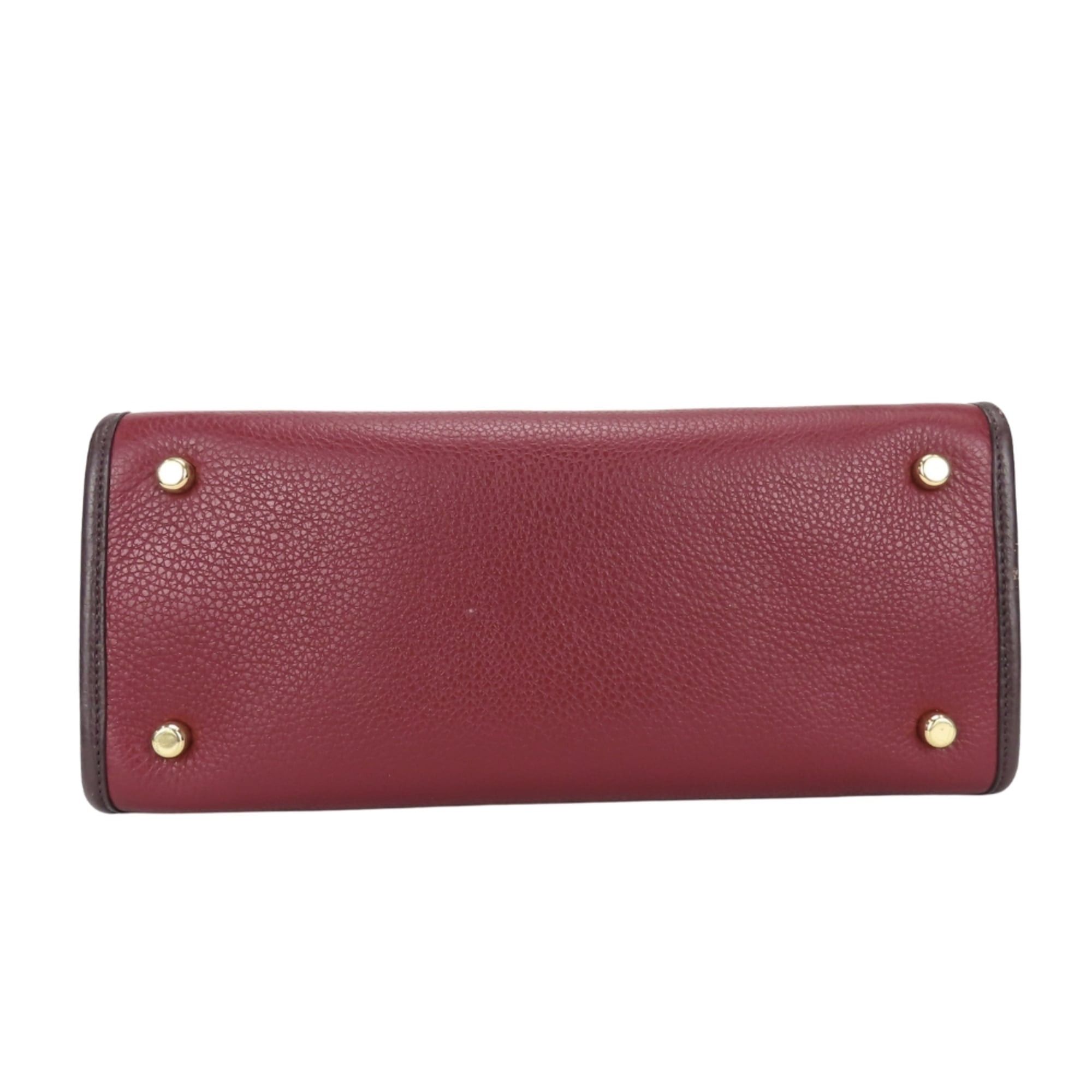 Coach Coach Signature Tote Bag 4113 Canvas Leather Bordeaux Brown Women's COACH Size ONE SIZE - 4 Thumbnail