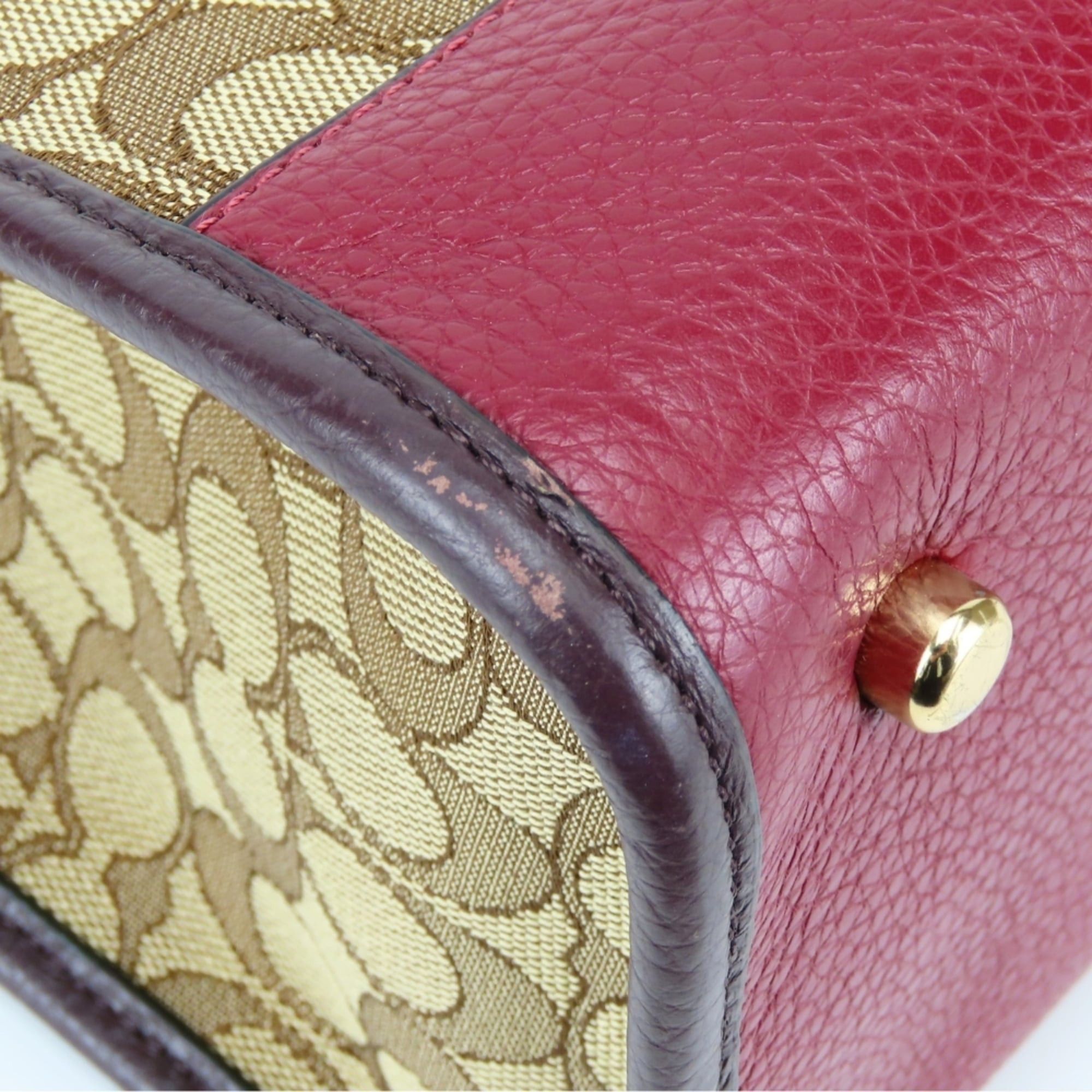 Coach Coach Signature Tote Bag 4113 Canvas Leather Bordeaux Brown Women's COACH Size ONE SIZE - 5 Thumbnail
