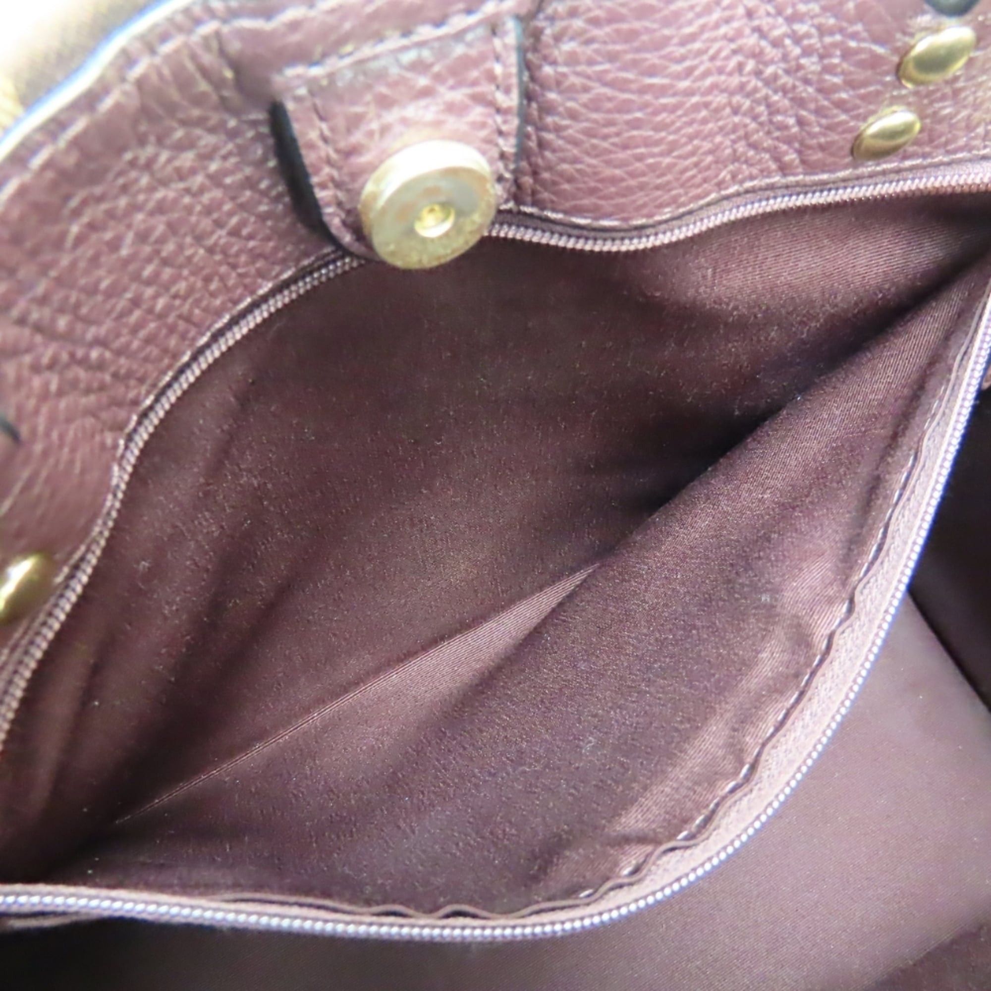 Coach Coach Signature Tote Bag 4113 Canvas Leather Bordeaux Brown Women's COACH Size ONE SIZE - 20 Thumbnail