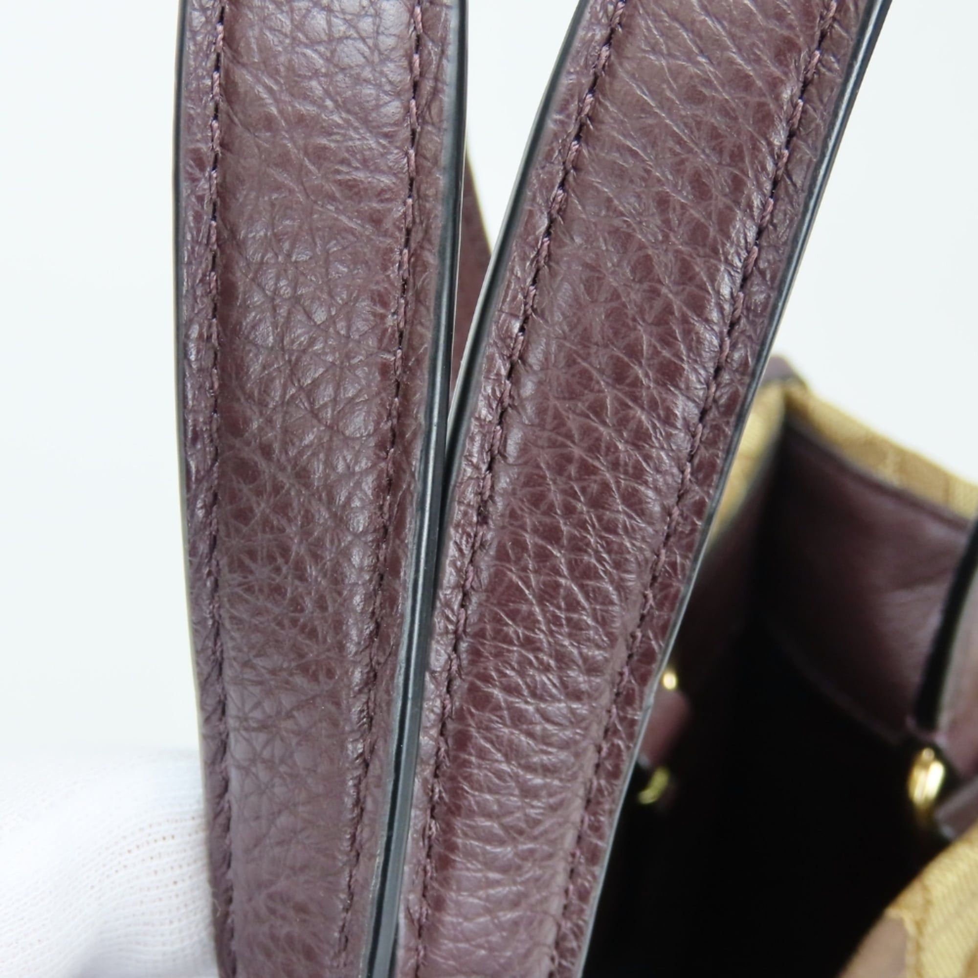 Coach Coach Signature Tote Bag 4113 Canvas Leather Bordeaux Brown Women's COACH Size ONE SIZE - 10 Thumbnail