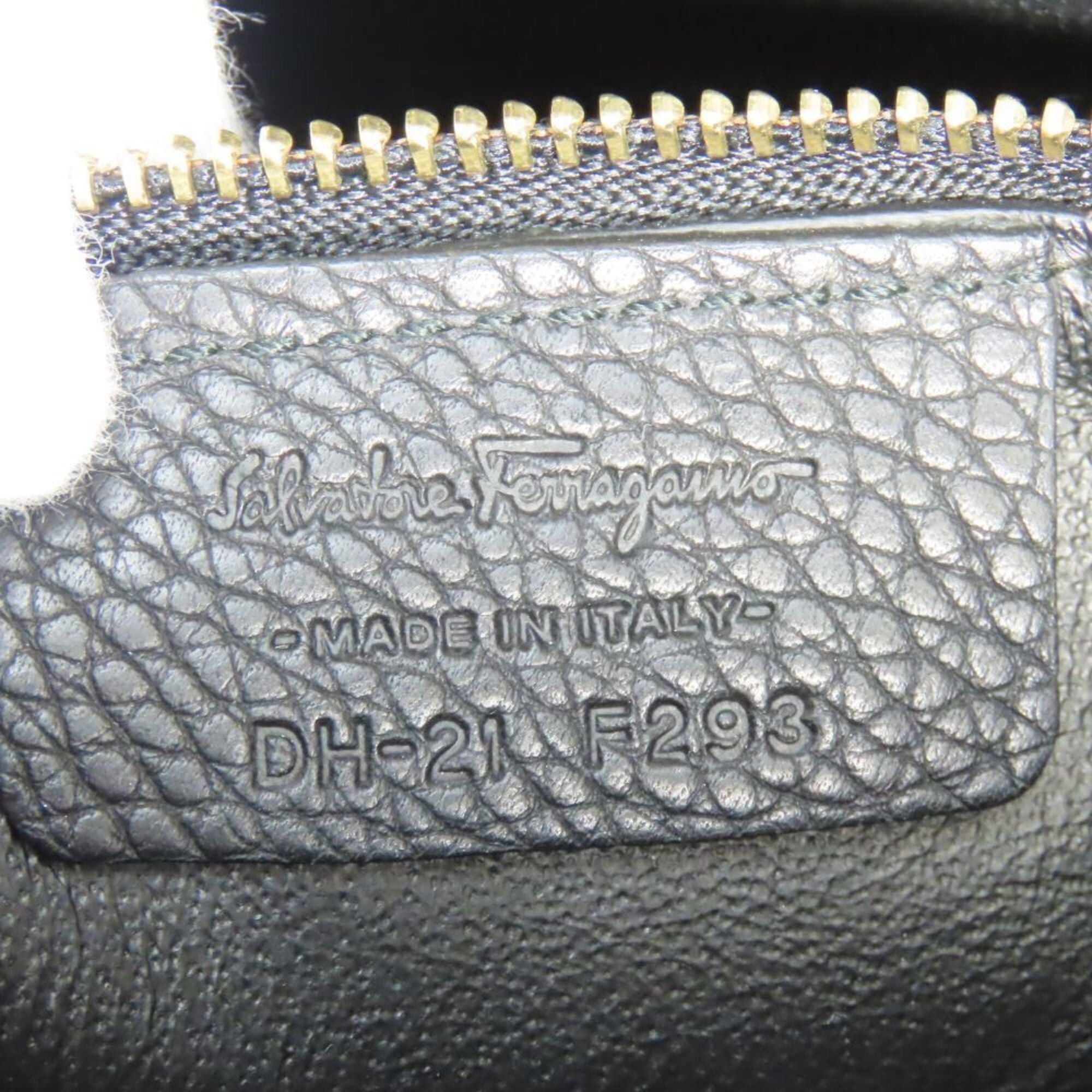 Salvatore Ferragamo Salvatore Ferragamo Gancini Handbag DH-21 F293 Leather Black Gold Hardware Shoulder Bag LOTTY Women's Size ONE SIZE - 19 Thumbnail