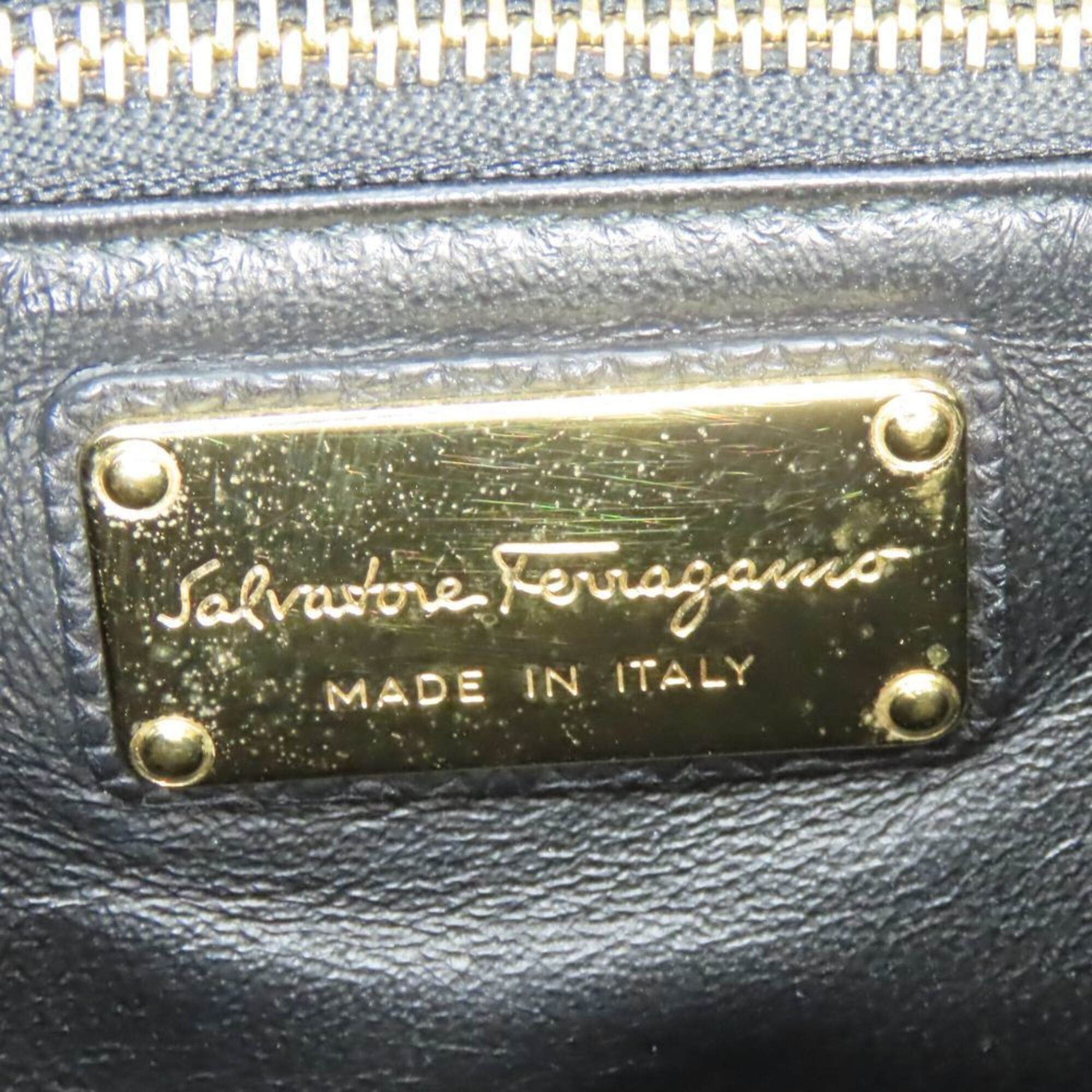 Salvatore Ferragamo Salvatore Ferragamo Gancini Handbag DH-21 F293 Leather Black Gold Hardware Shoulder Bag LOTTY Women's Size ONE SIZE - 18 Thumbnail