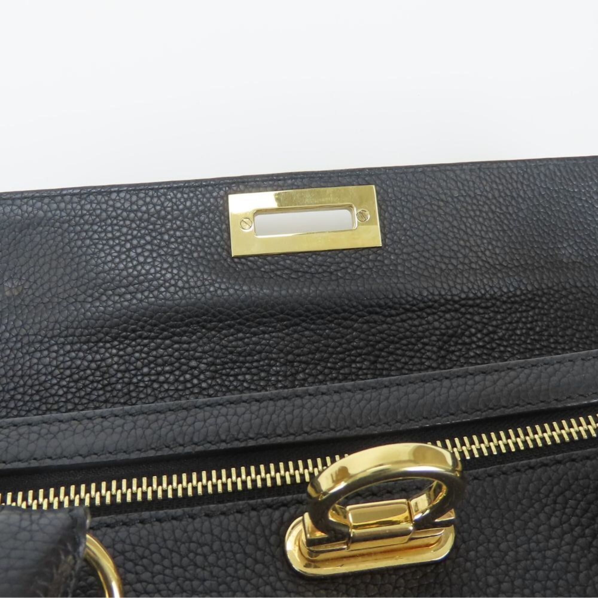 Salvatore Ferragamo Salvatore Ferragamo Gancini Handbag DH-21 F293 Leather Black Gold Hardware Shoulder Bag LOTTY Women's Size ONE SIZE - 21 Thumbnail