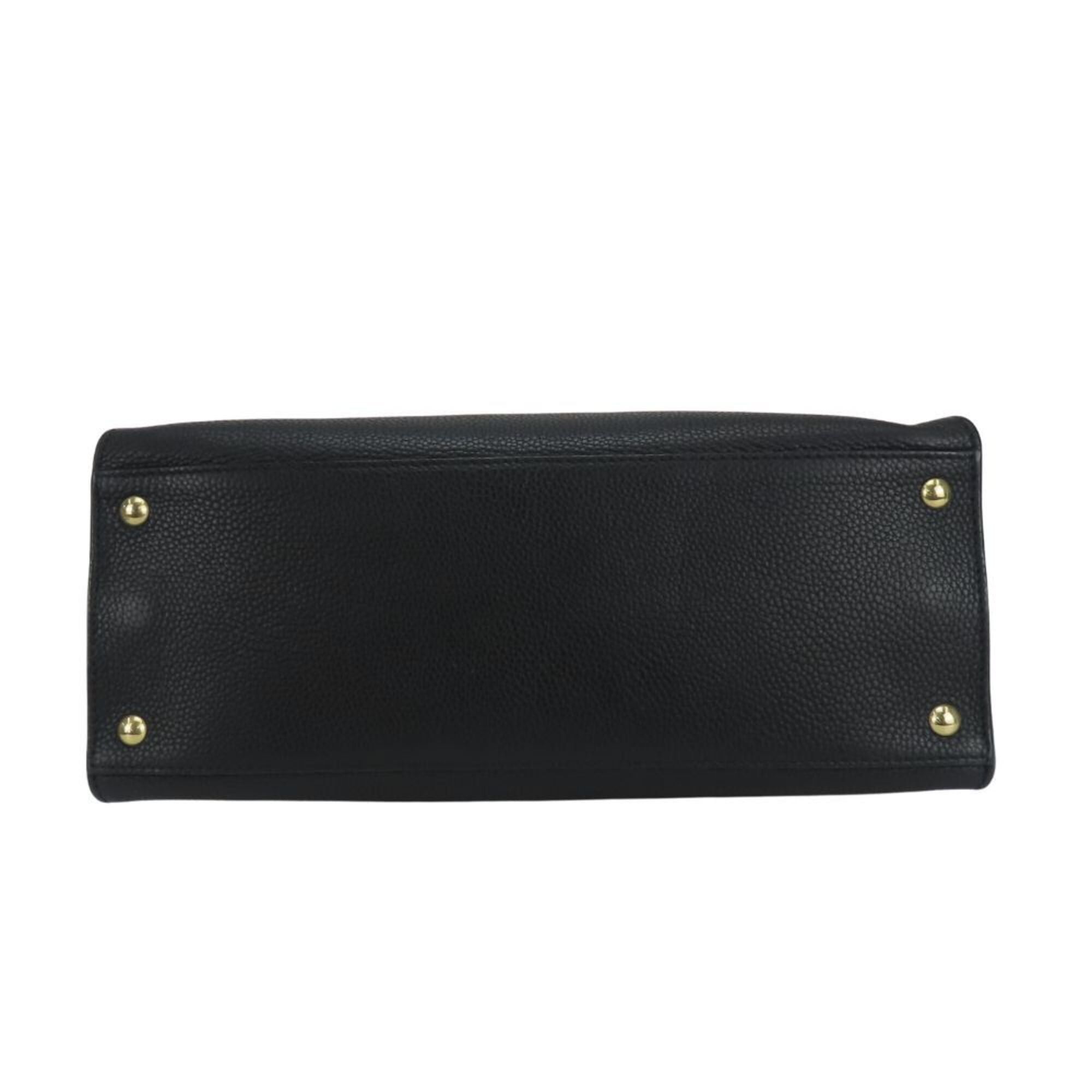 Salvatore Ferragamo Salvatore Ferragamo Gancini Handbag DH-21 F293 Leather Black Gold Hardware Shoulder Bag LOTTY Women's Size ONE SIZE - 5 Thumbnail