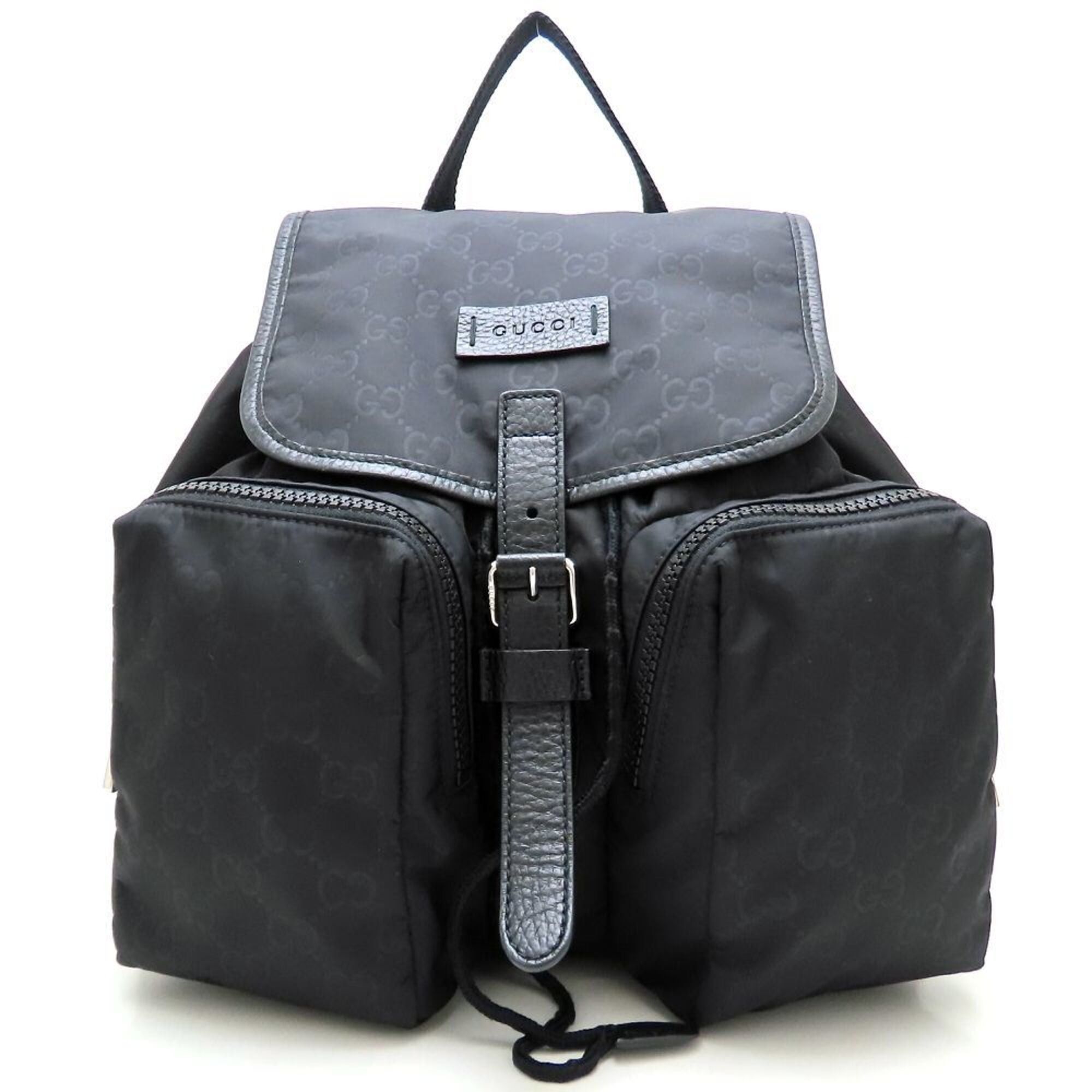 Gucci GUCCI 510343 Backpack, Nylon x Leather, Black, Outlet, Women's, 353225 Size ONE SIZE - 2 Thumbnail