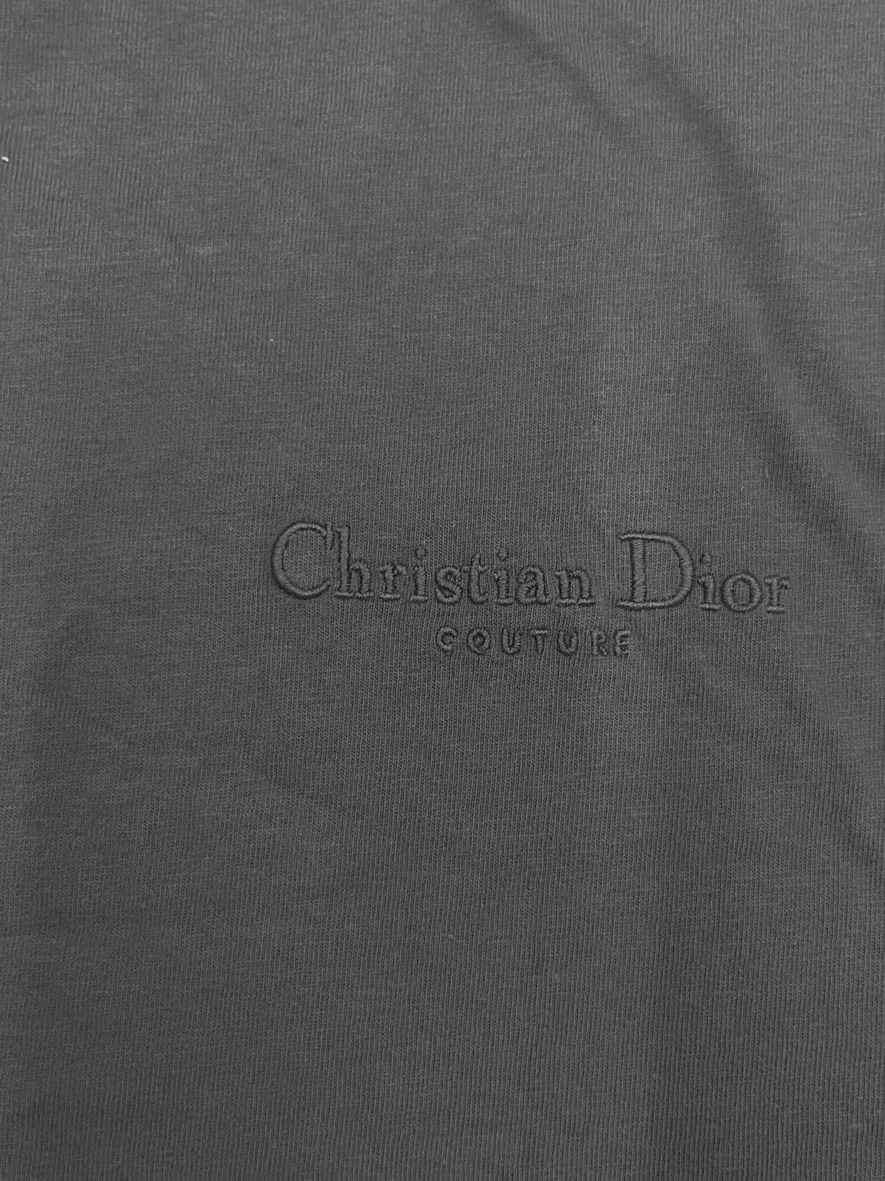 Dior DIOR Men's Solid Logo Crewneck Short-Sleeve T-Shirt Size US XL / EU 56 / 4 - 3 Thumbnail