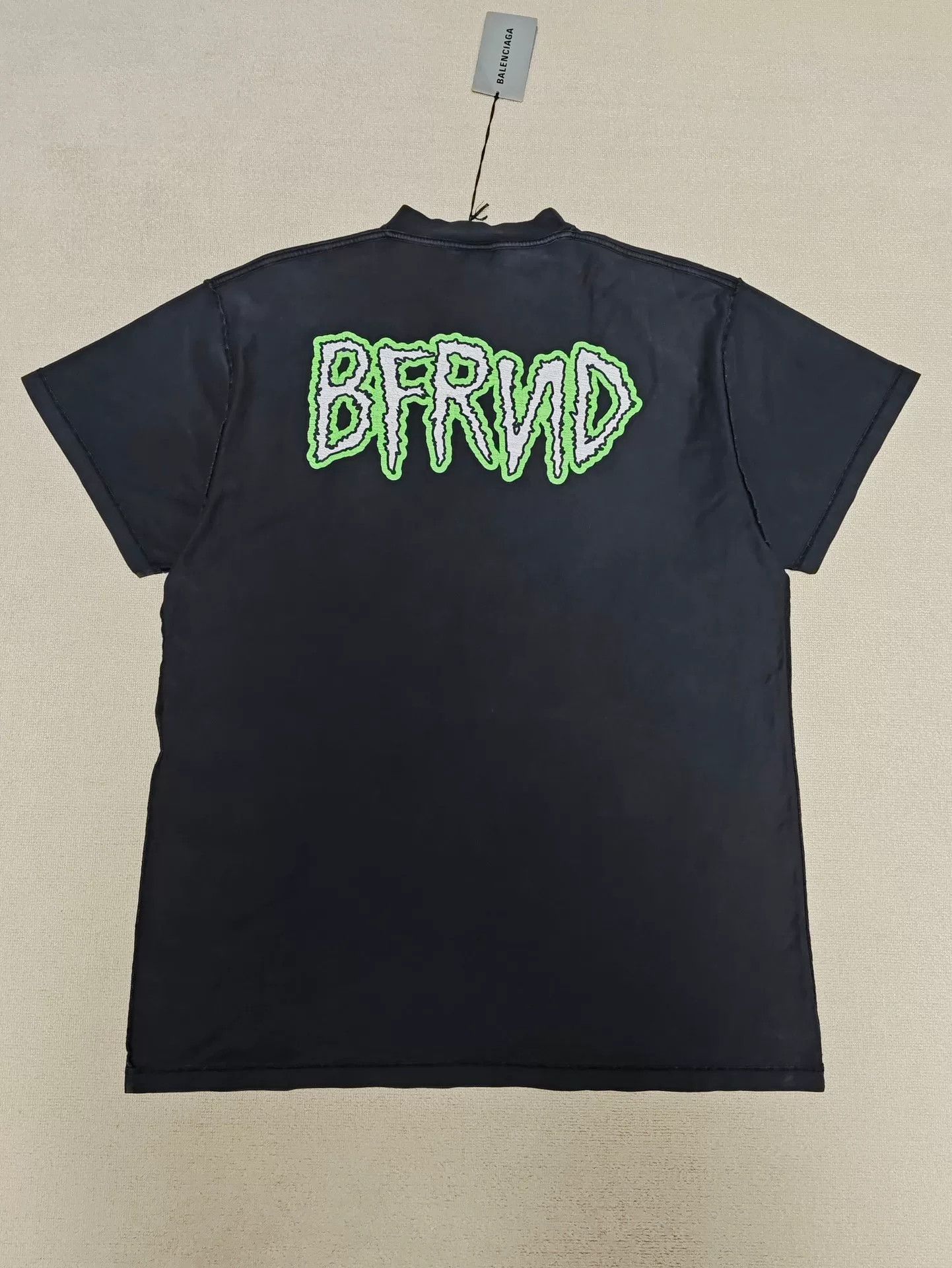 Balenciaga Balenciaga 24SS Bfrnd Band Distressed Tee Size US S / EU 44-46 / 1 - 3 Thumbnail