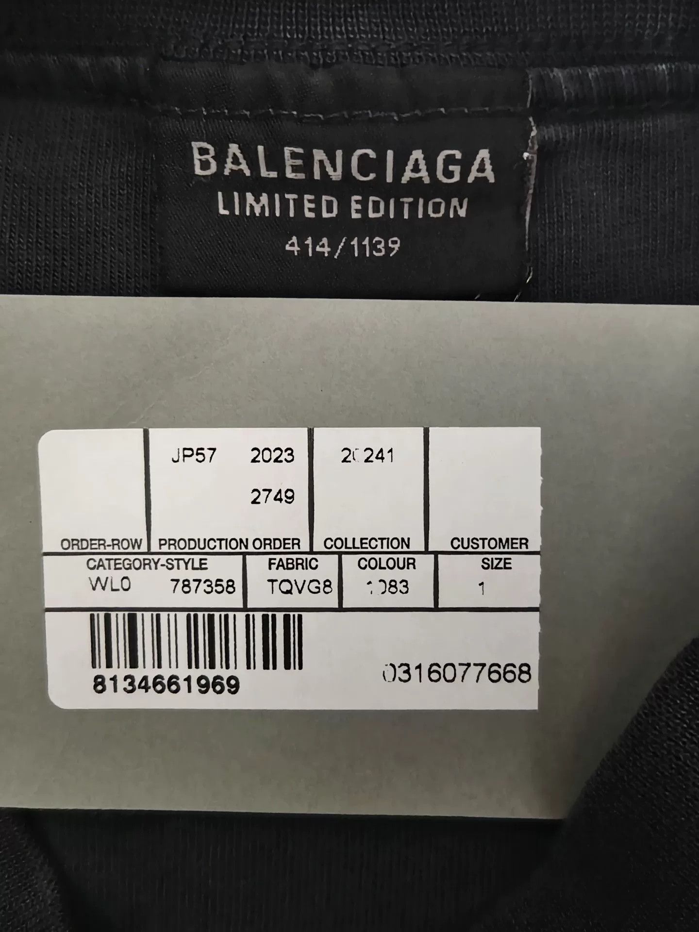 Balenciaga Balenciaga 24SS Bfrnd Band Distressed Tee Size US S / EU 44-46 / 1 - 6 Thumbnail