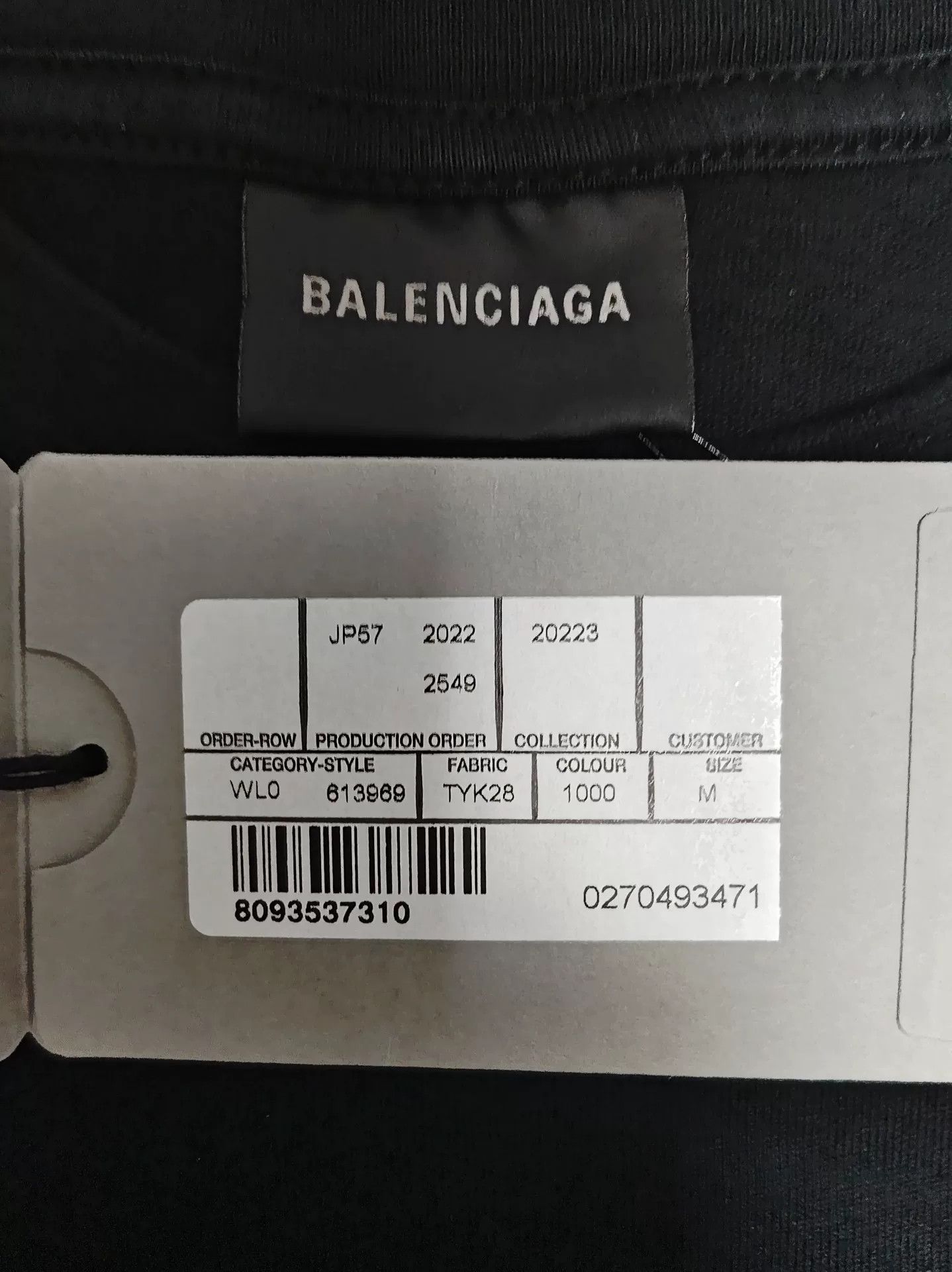 Balenciaga Balenciaga 23SS Classic Small Logo Washed T-Shirt Size US M / EU 48-50 / 2 - 4 Thumbnail