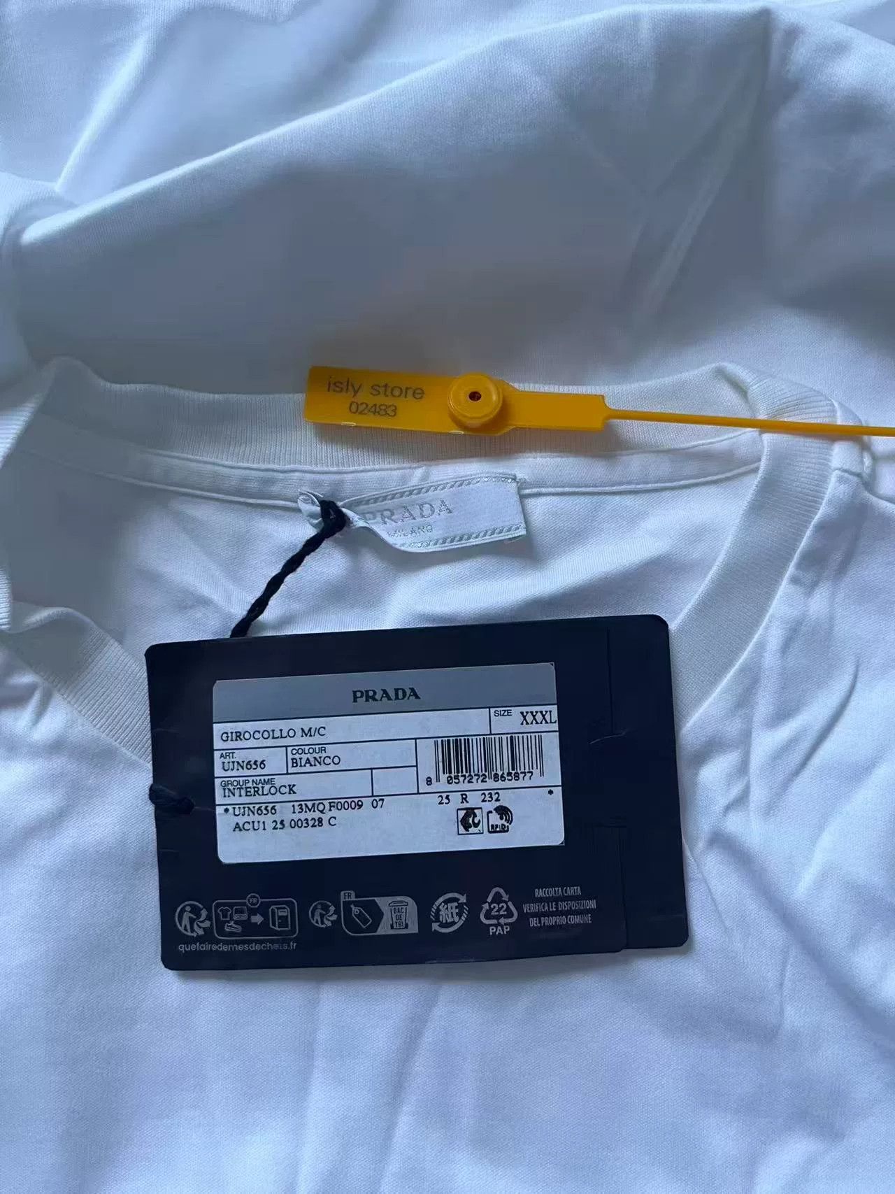 Prada PRADA Men's Short Sleeve Logo Print T-Shirt Size US XXL / EU 58 / 5 - 5 Thumbnail