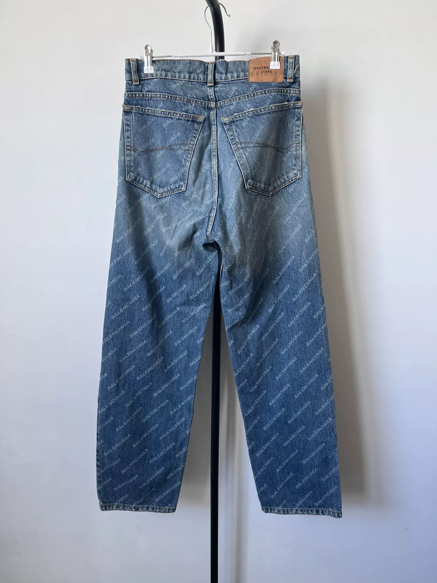 Balenciaga Balenciaga Logo Print Jeans Size 22" - 2 Thumbnail