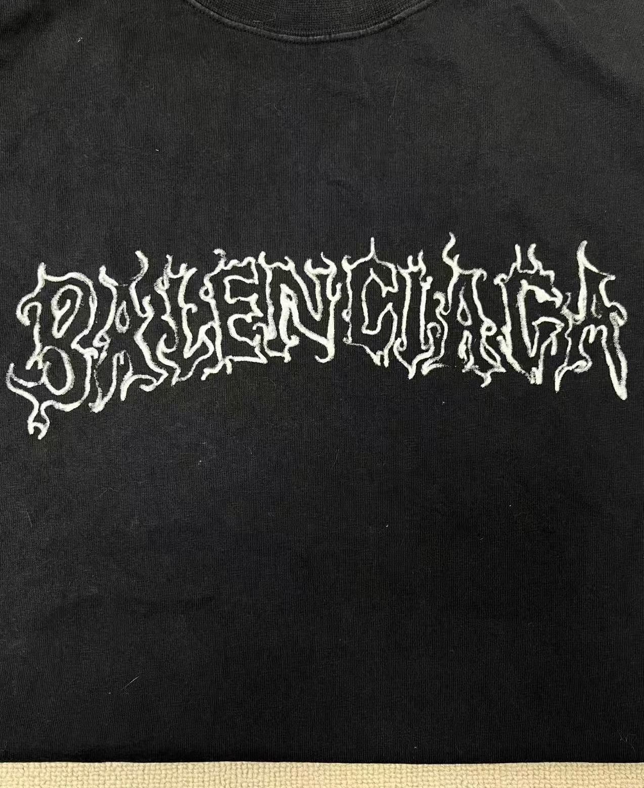 Balenciaga Balenciaga Washed Faded Letter Print T-Shirt Size US M / EU 48-50 / 2 - 3 Thumbnail