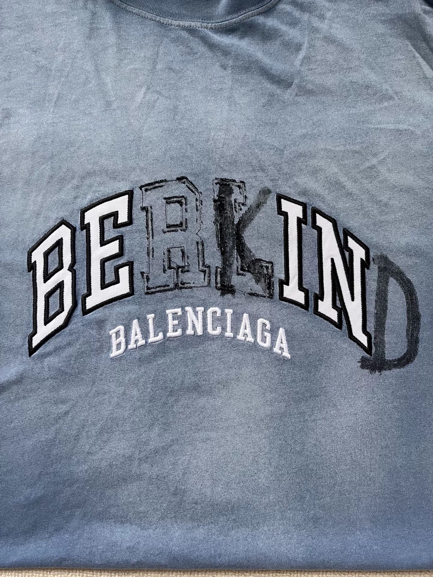 Balenciaga Balenciaga Men's Letter Print Short Sleeve T-shirt Size US L / EU 52-54 / 3 - 3 Thumbnail