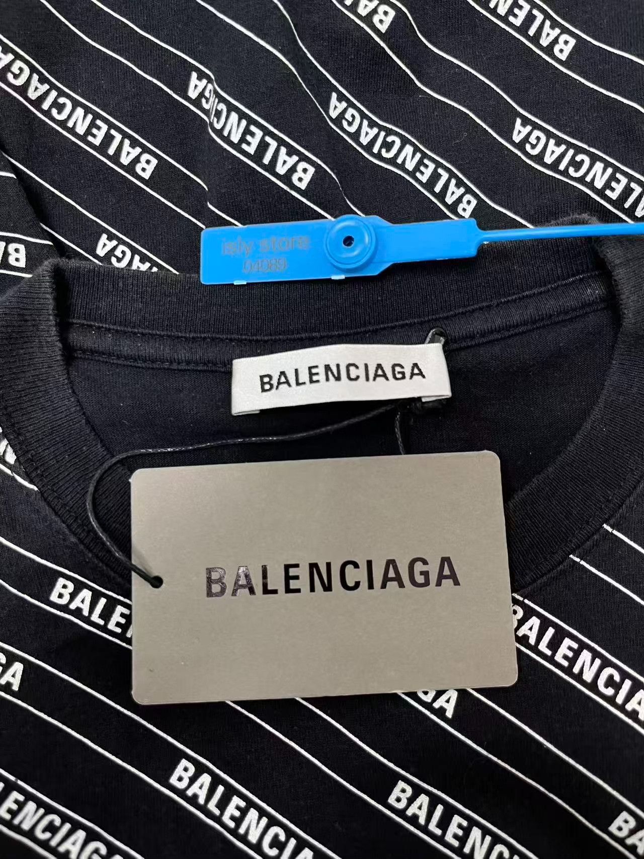 Balenciaga Balenciaga Men's Logo Print Round Neck T-Shirt Size US S / EU 44-46 / 1 - 4 Thumbnail