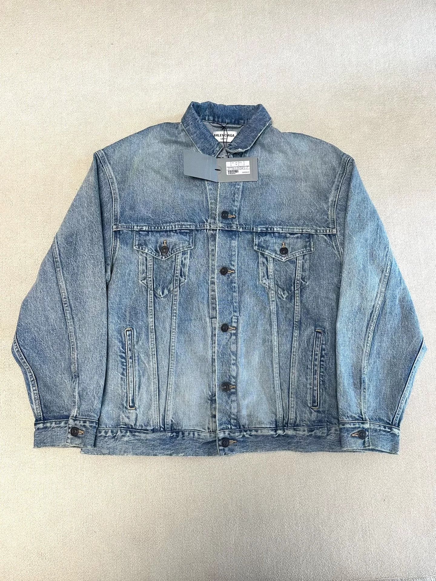 Balenciaga Balenciaga Scissors Logo Embroidered Denim Jacket Size US S / EU 44-46 / 1 - 2 Thumbnail