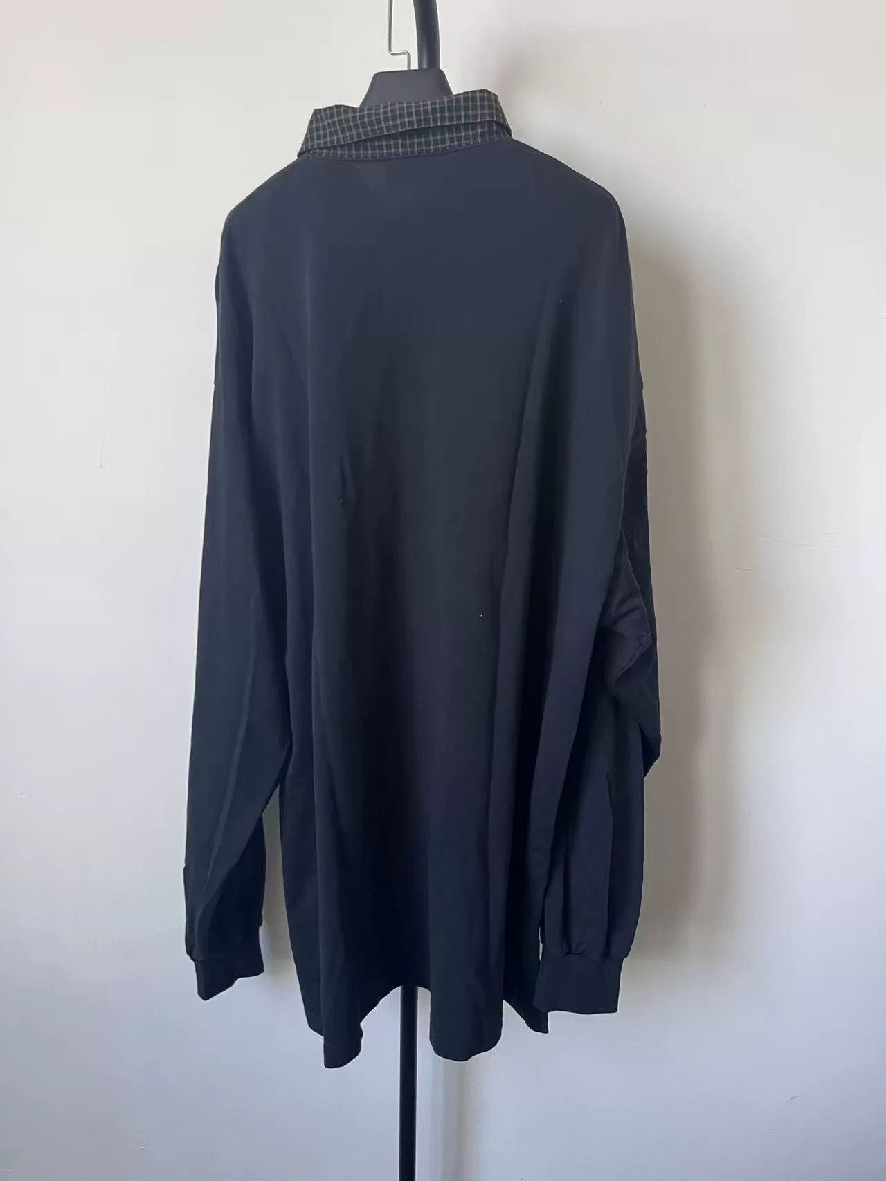 Balenciaga Balenciaga Check Collar Long Sleeve Polo Size US XL / EU 56 / 4 - 2 Thumbnail