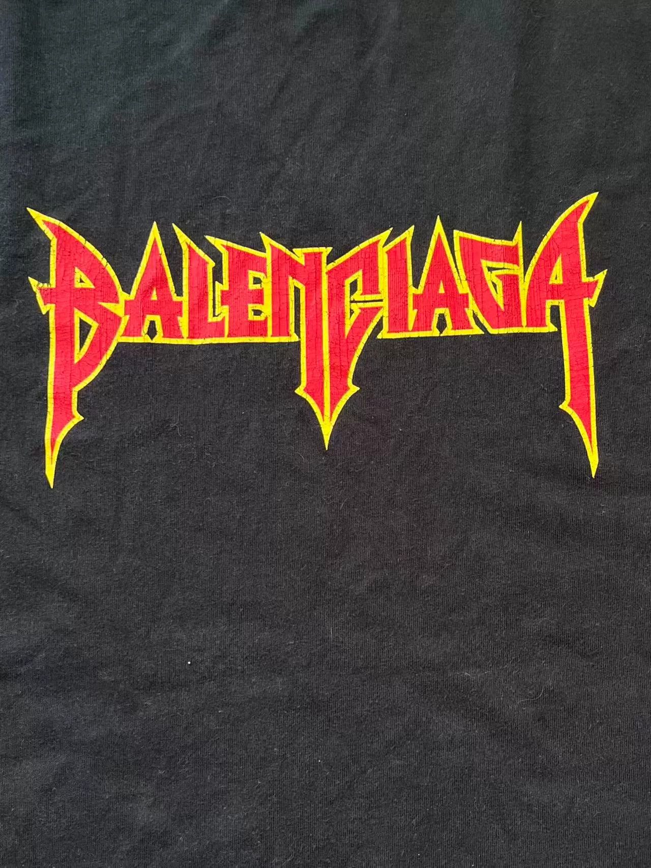 Balenciaga Balenciaga Men's Logo Print Short Sleeve T-Shirt Size US L / EU 52-54 / 3 - 3 Thumbnail