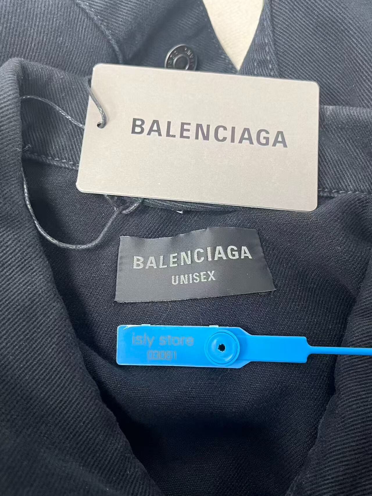Balenciaga Balenciaga Men's Oversized Logo Denim Jacket Size US S / EU 44-46 / 1 - 4 Thumbnail