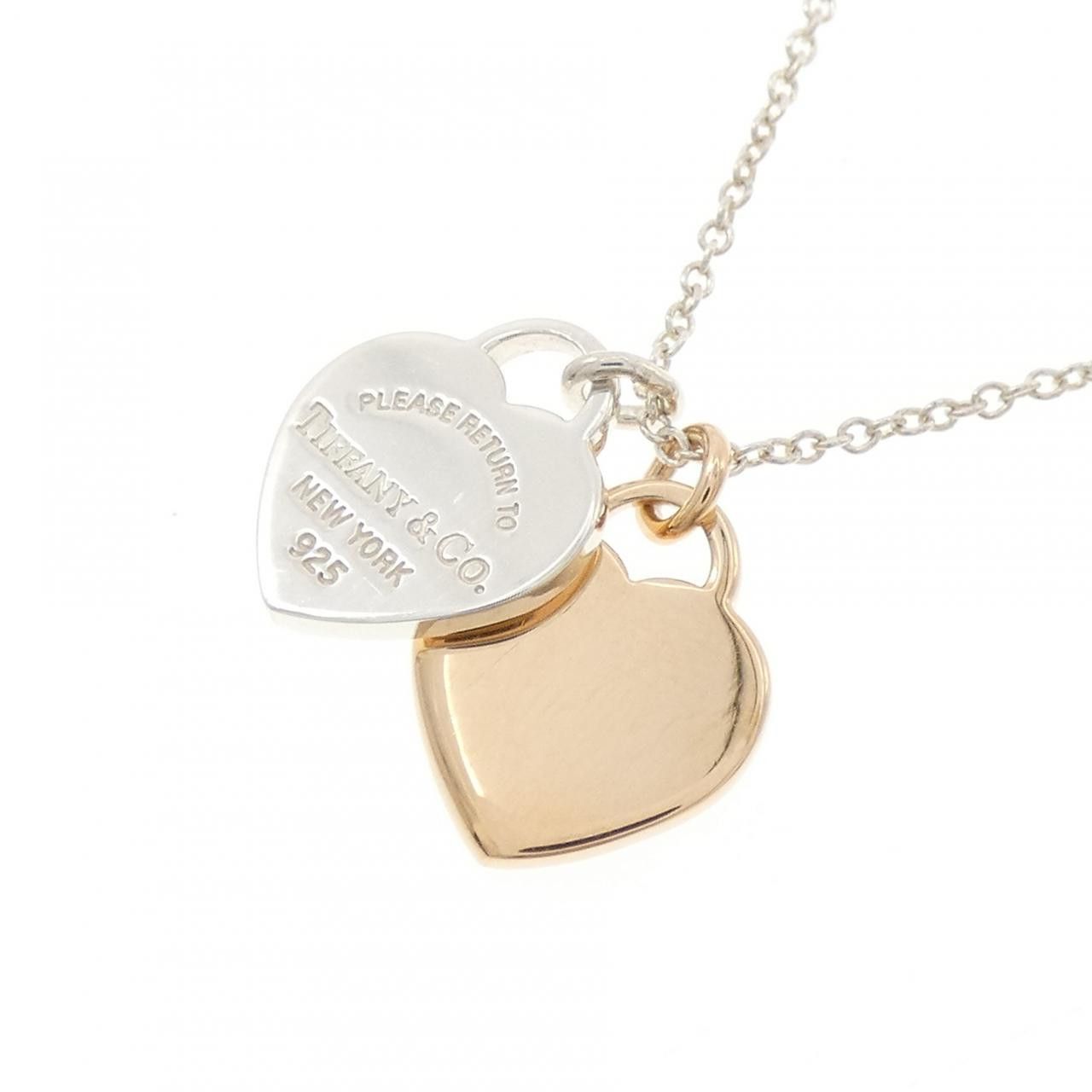 Tiffany & Co. Tiffany & Co. Tiffany & Co. Return to Tiffany 925 Silver 750 Pink Gold Necklace Precious Metal Necklace DUTY FREE for USA Size ONE SIZE - 3 Thumbnail