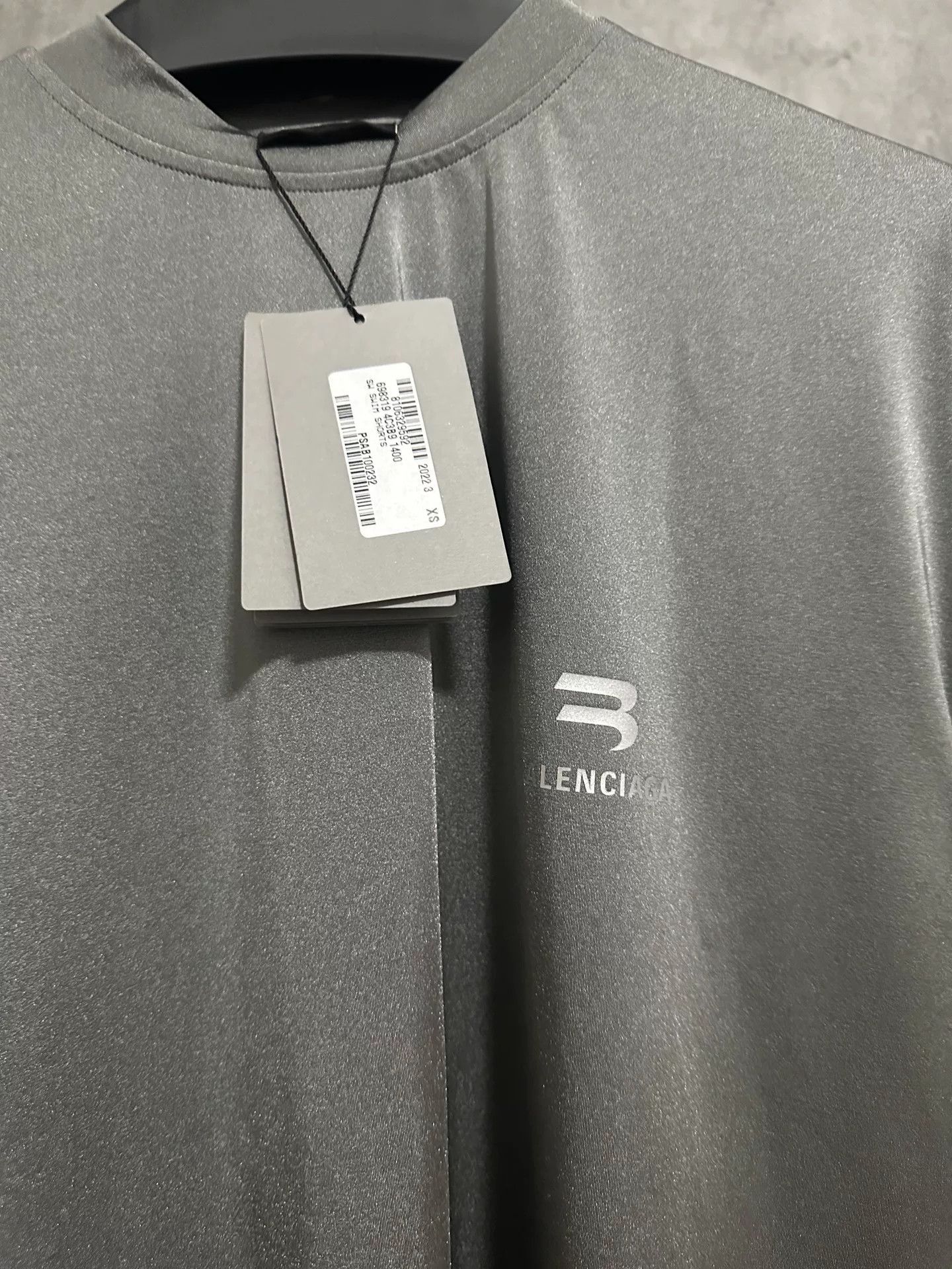Balenciaga Balenciaga Silver Logo Technical T-Shirt XS Size US XS / EU 42 / 0 - 2 Thumbnail