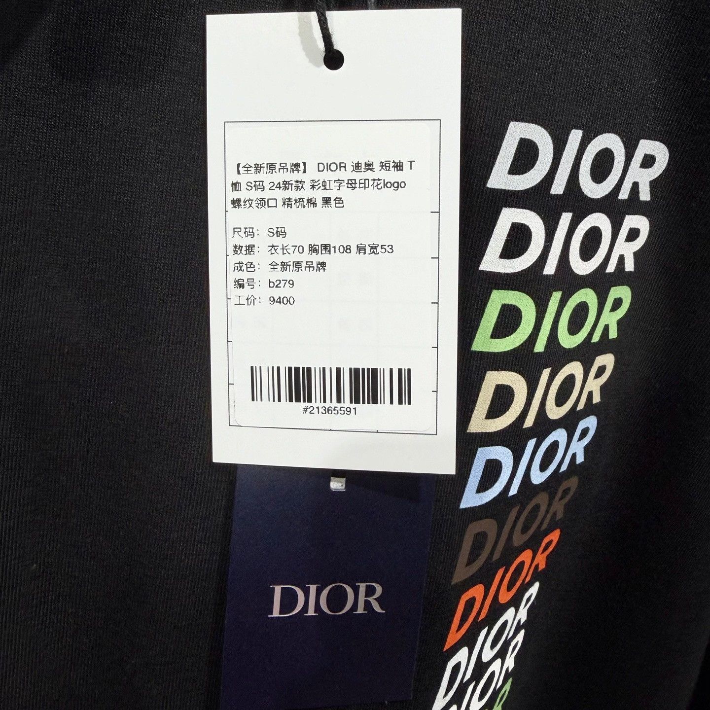 Dior Dior Rainbow Logo Print T-Shirt S Size US S / EU 44-46 / 1 - 5 Thumbnail
