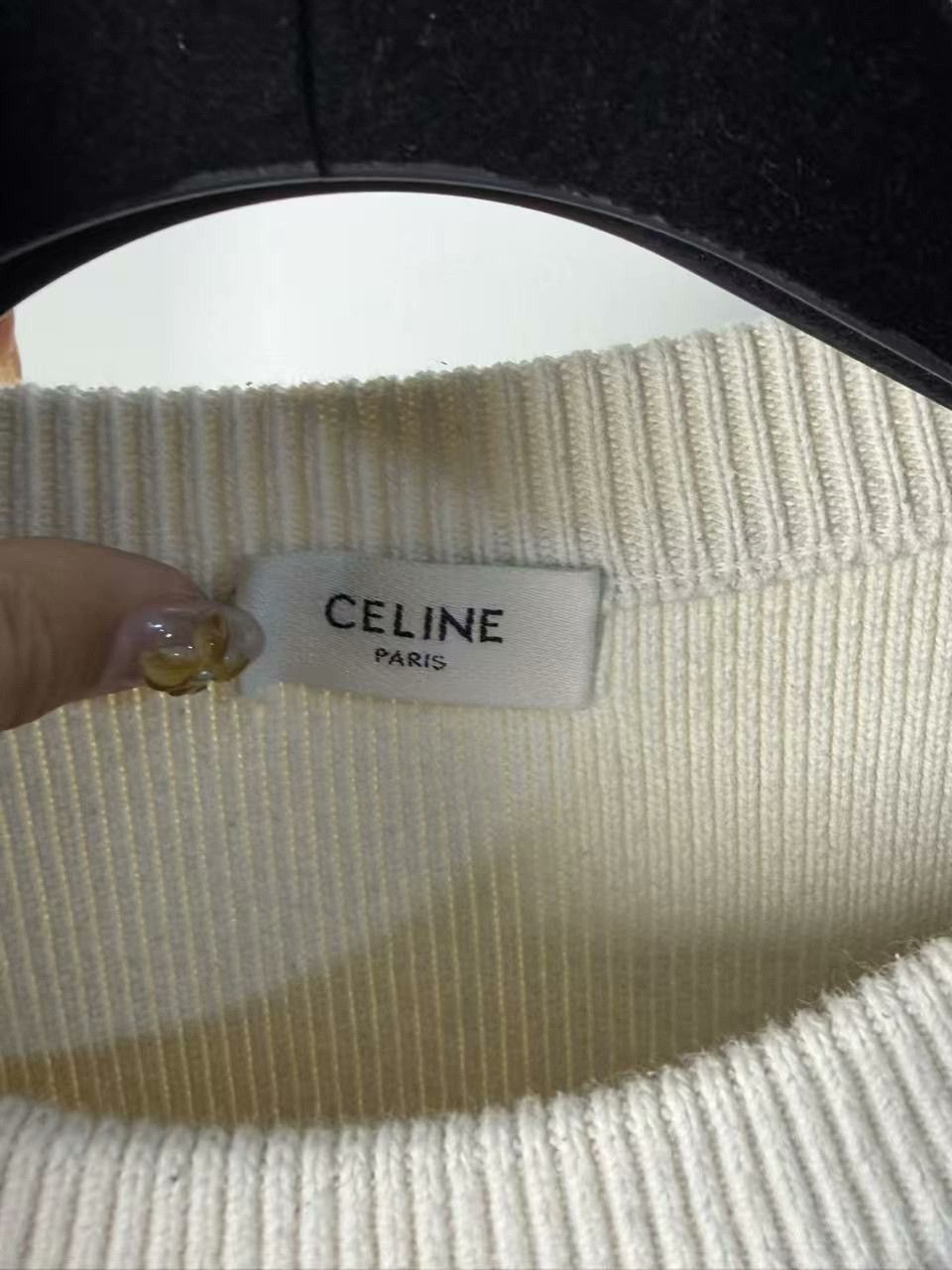 Celine Celine Knit White Sweater XL Women Size XL / US 12-14 / IT 48-50 - 3 Thumbnail