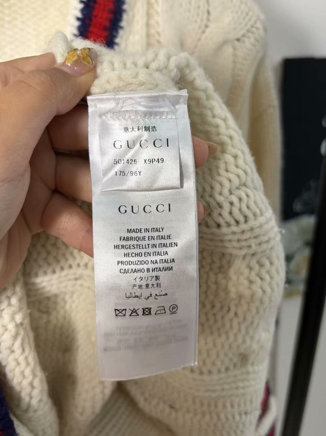 Gucci Gucci Striped White Sweater L Women Size L / US 10 / IT 46 - 3 Thumbnail