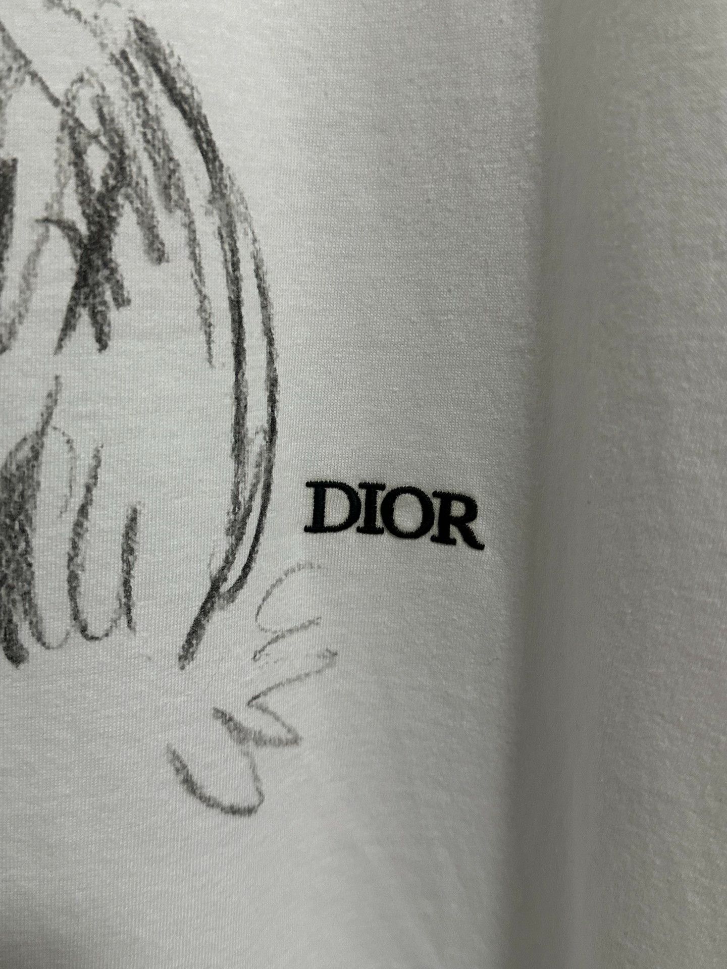 Dior Dior Sketch Dog Graphic T-Shirt XL Size US XL / EU 56 / 4 - 3 Thumbnail