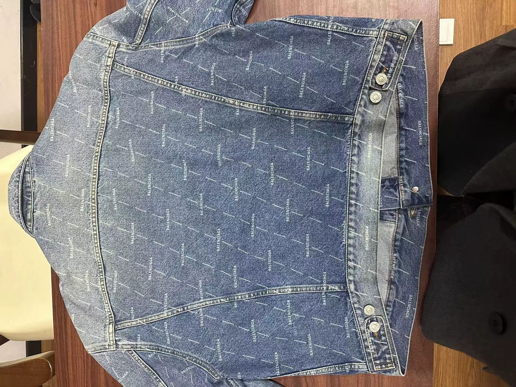 Balenciaga Balenciaga Logo Print Denim Jacket 50 Size US M / EU 48-50 / 2 - 2 Thumbnail