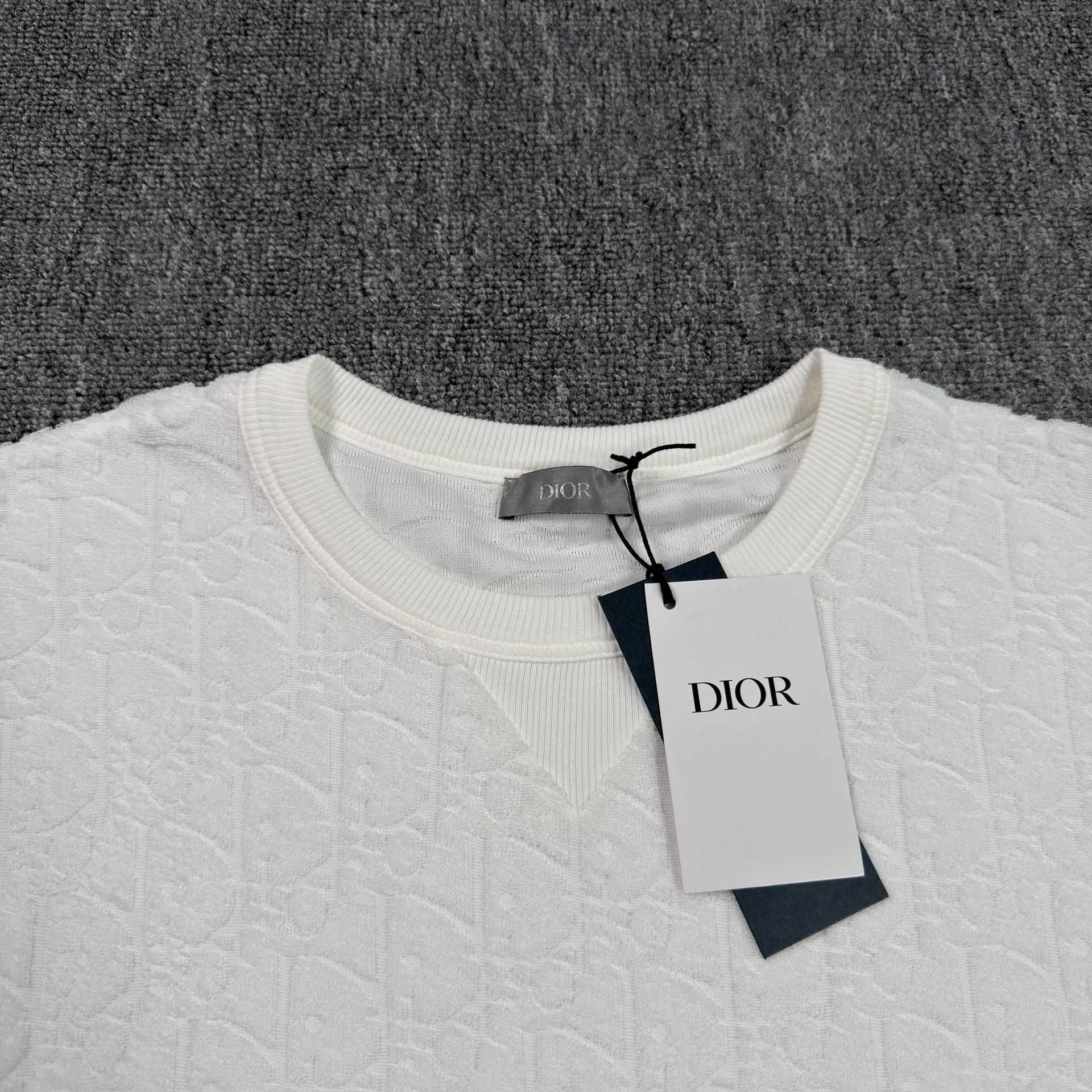 Dior Dior Oblique Terry Cotton T-Shirt Size M Size US M / EU 48-50 / 2 - 3 Thumbnail