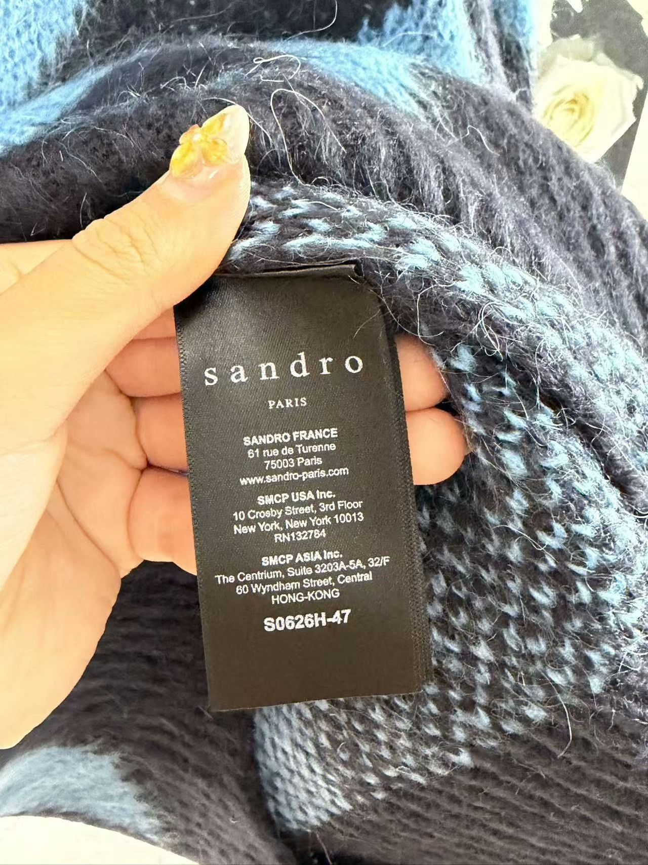 Sandro Sandro Knit White Sweater M Women Size M / US 6-8 / IT 42-44 - 3 Thumbnail