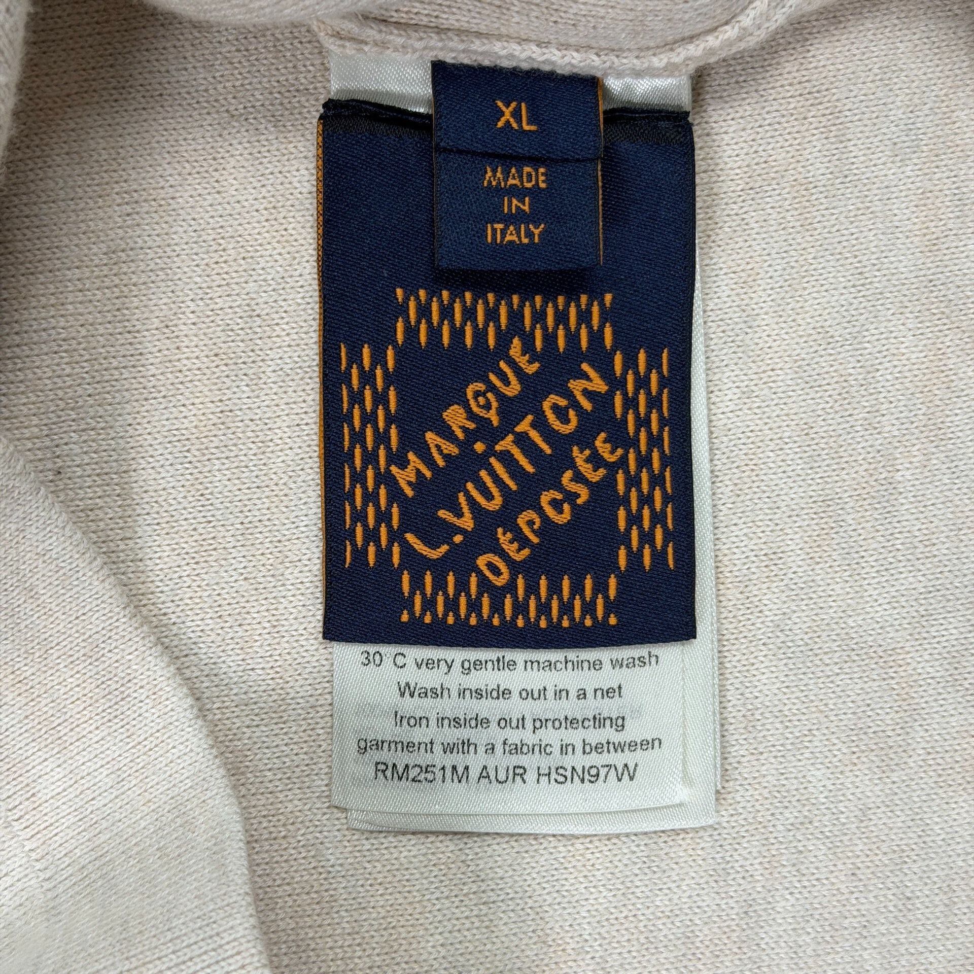 Louis Vuitton Louis Vuitton Beige Knit Short Sleeve Shirt XL Size US XL / EU 56 / 4 - 6 Thumbnail